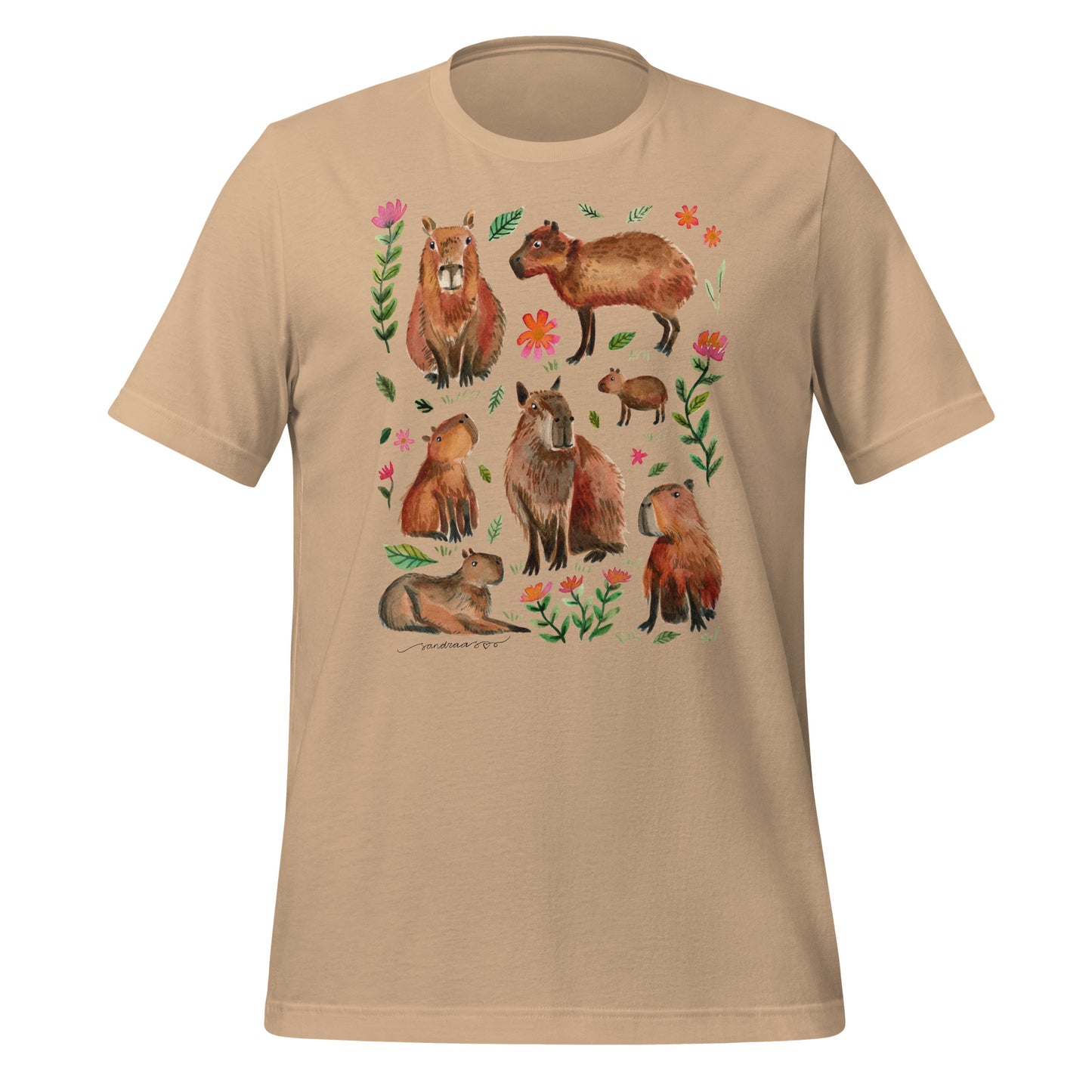 Capybara Watercolor T-Shirt – A Cozy & Artistic Must - Have! - SANDRAAS
