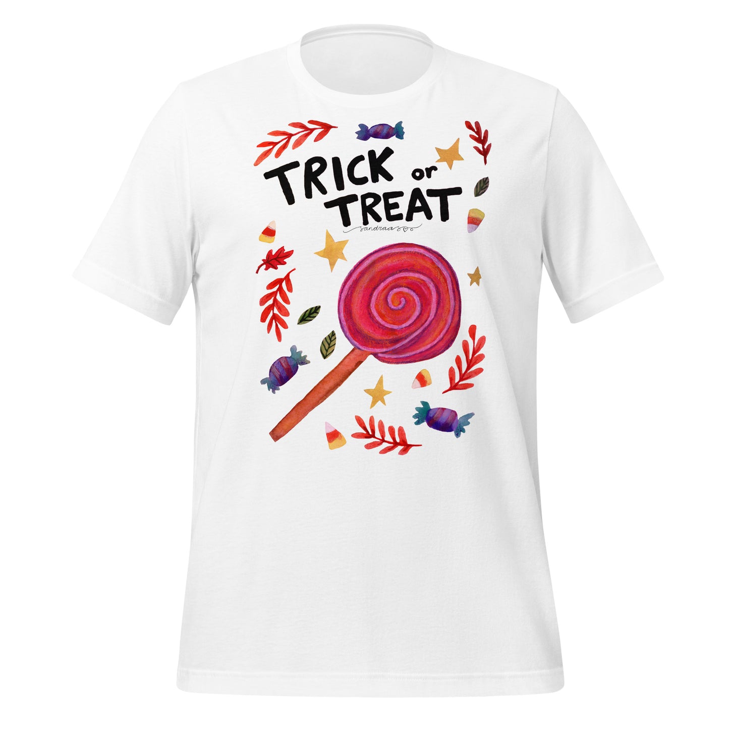 Halloween "Trick or Treat" T-Shirt – A Sweet & Spooky Must - Have! 🍬🎃 - SANDRAAS