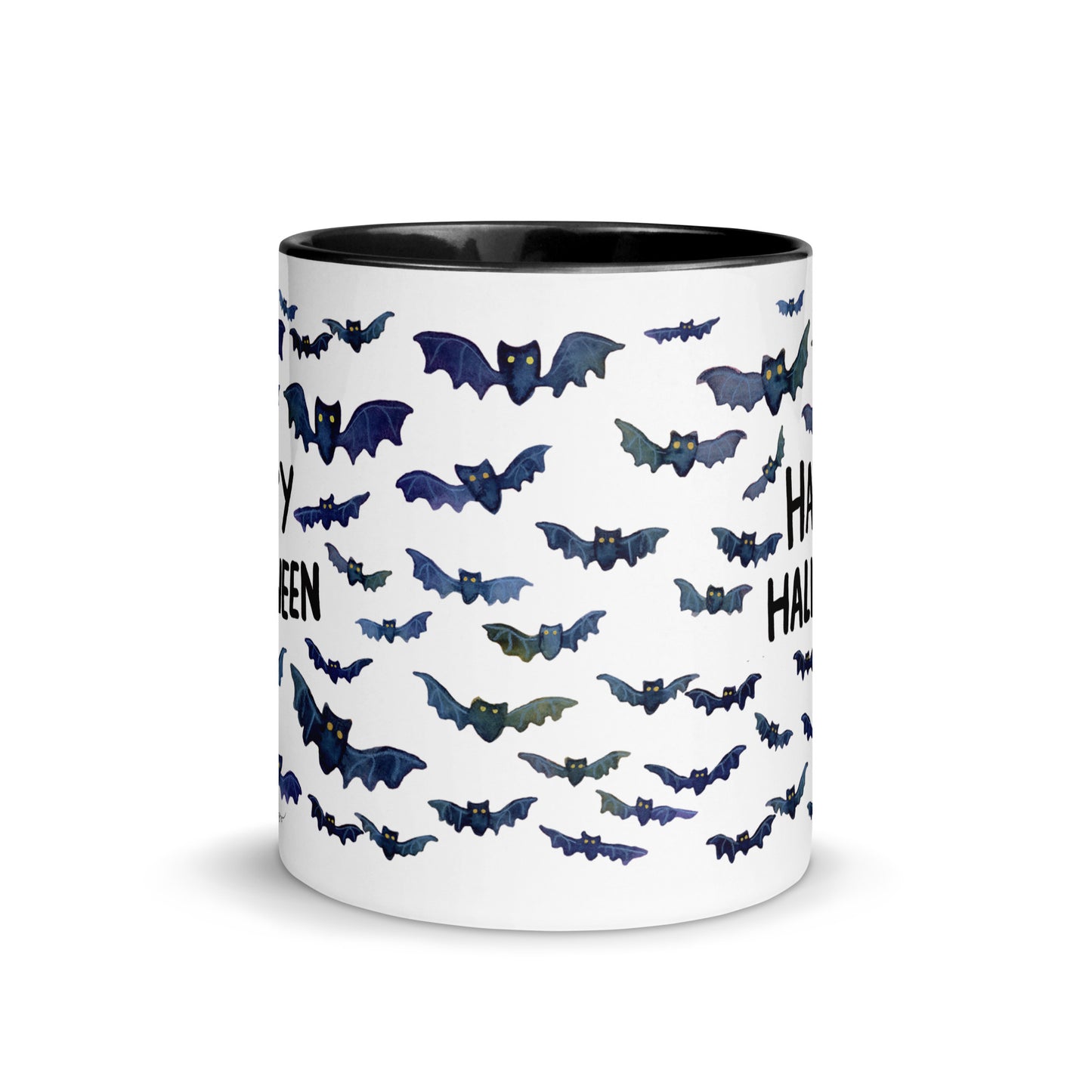 Happy Halloween Bat Mug – A Whimsical Watercolor Delight! 🦇🎃☕ - SANDRAAS