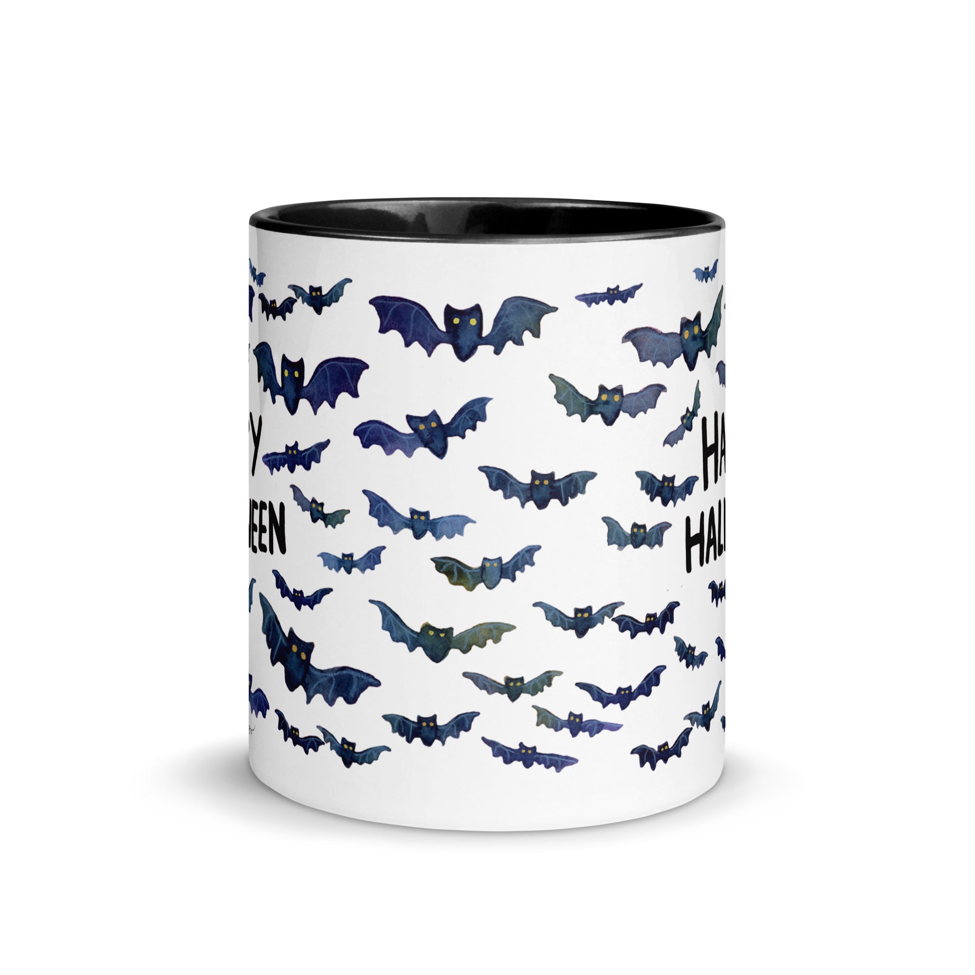 Happy Halloween Bat Mug – A Whimsical Watercolor Delight! 🦇🎃☕ - SANDRAAS