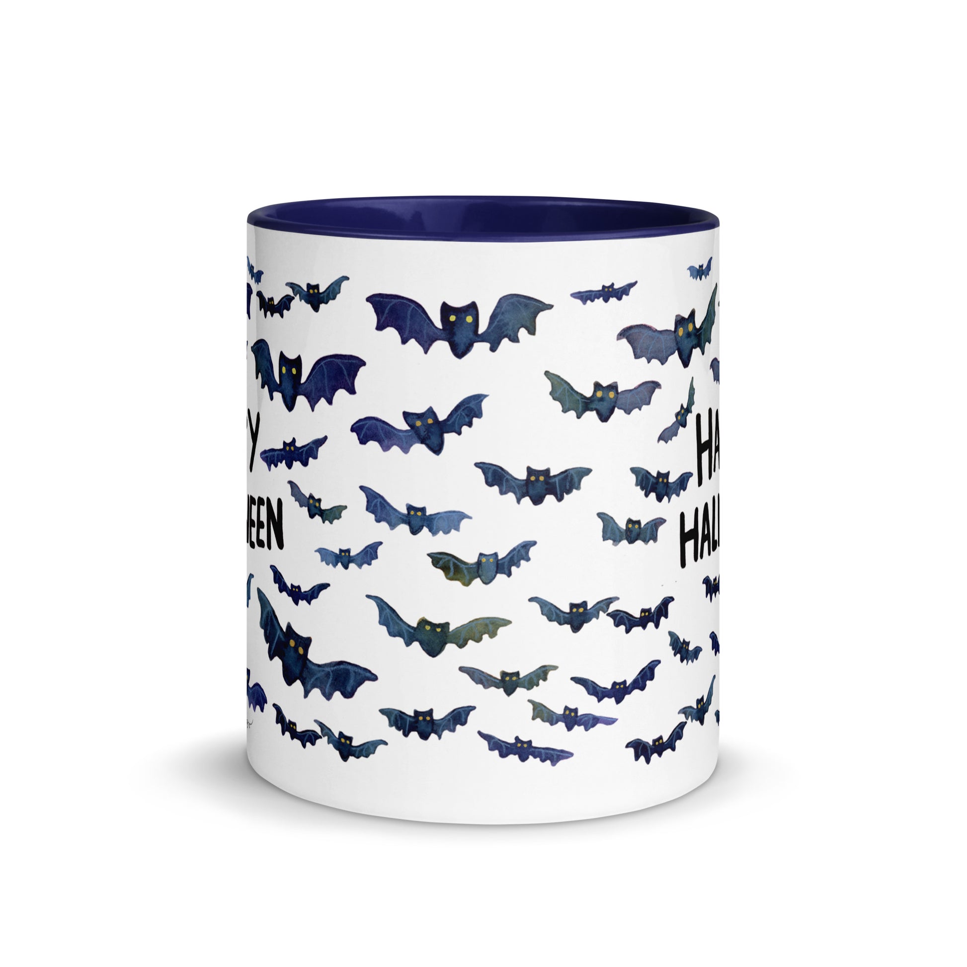Happy Halloween Bat Mug – A Whimsical Watercolor Delight! 🦇🎃☕ - SANDRAAS