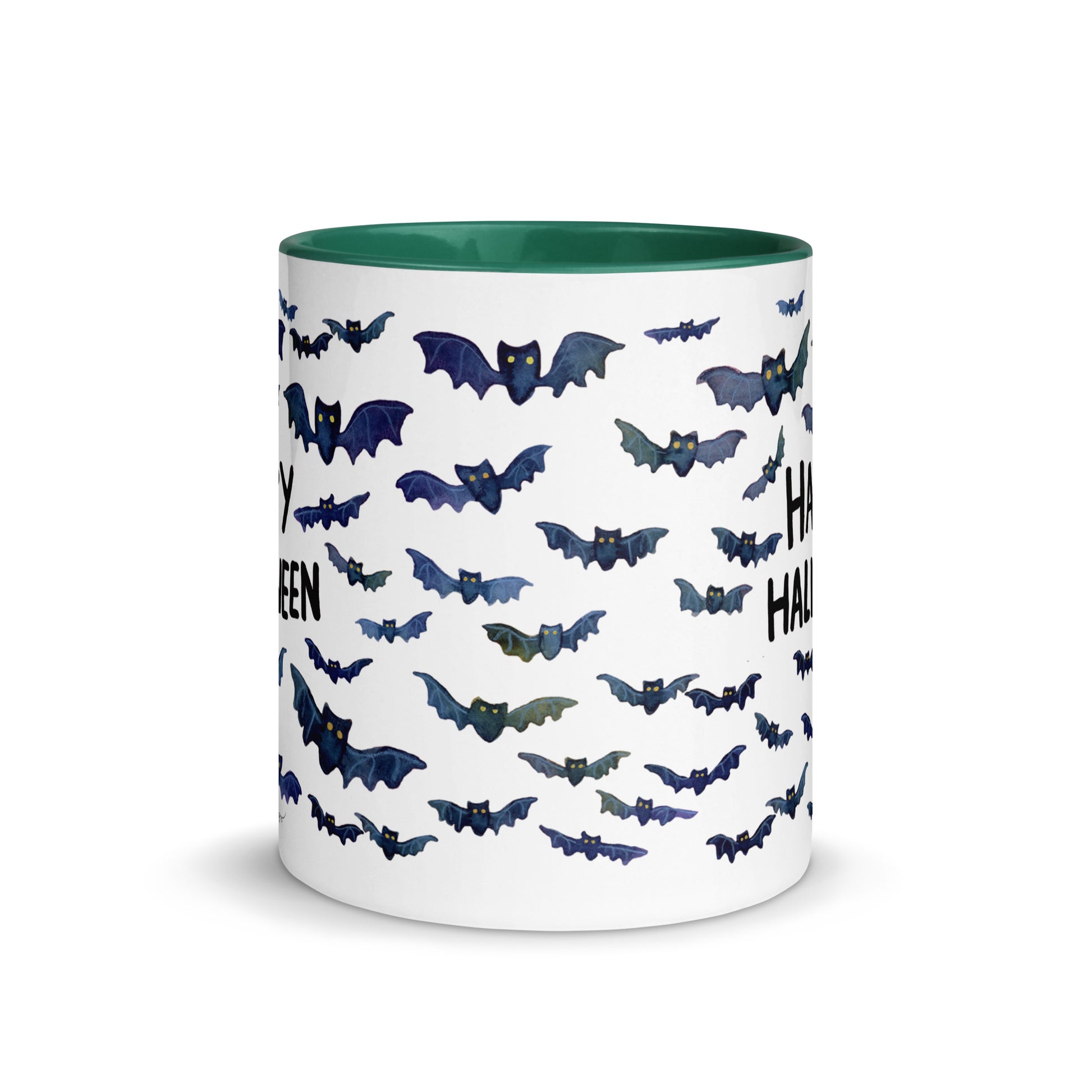 Happy Halloween Bat Mug – A Whimsical Watercolor Delight! 🦇🎃☕ - SANDRAAS