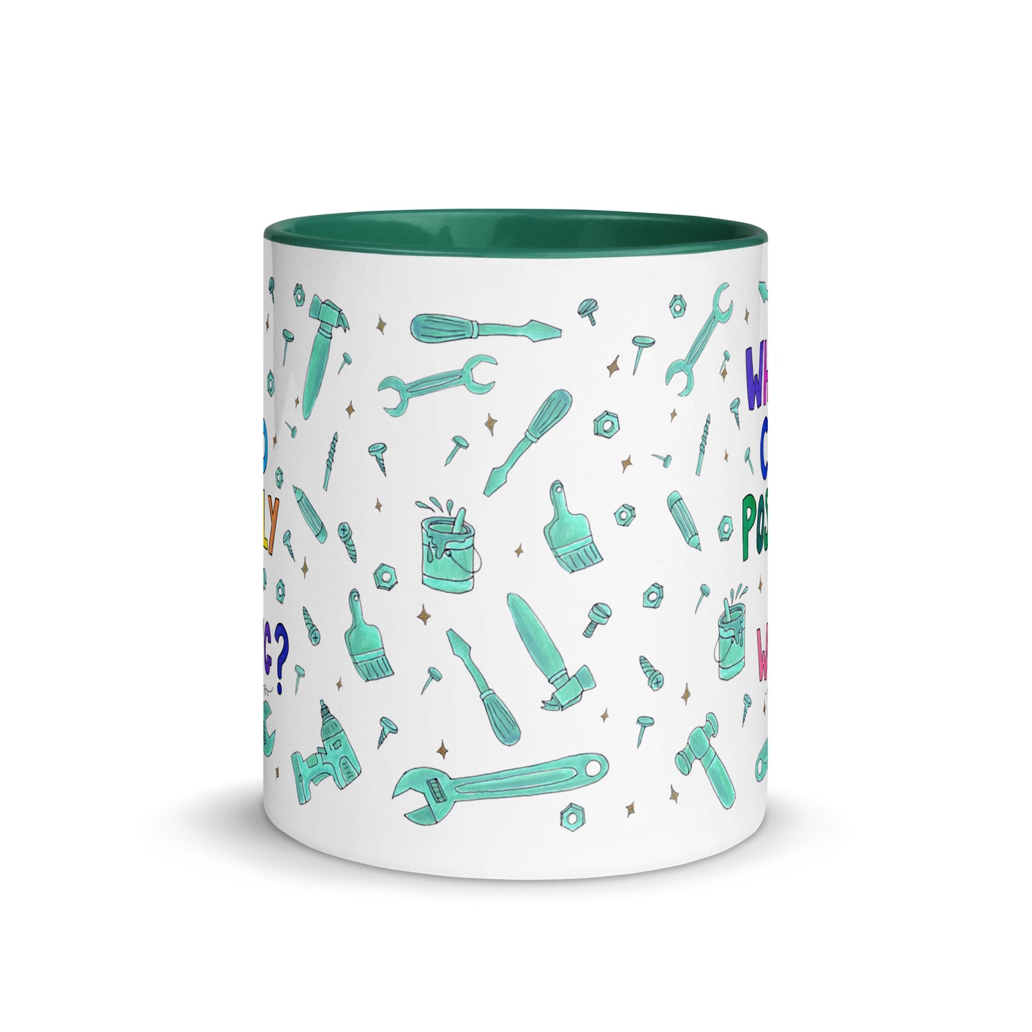 "What Could Possibly Go Wrong?" Colorful Mug – A Must - Have for DIY Lovers! 🛠️☕ - SANDRAAS