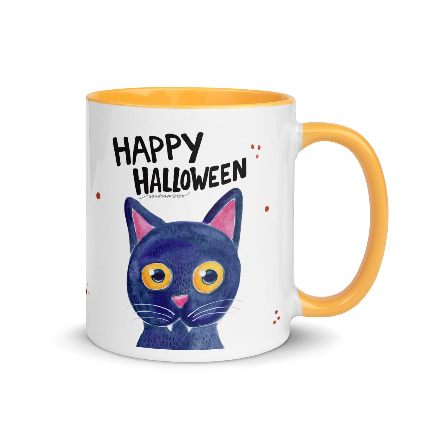 Happy Halloween Black Cat Mug – A Spooky & Whimsical Treat! 🎃☕🐈⬛ - SANDRAAS