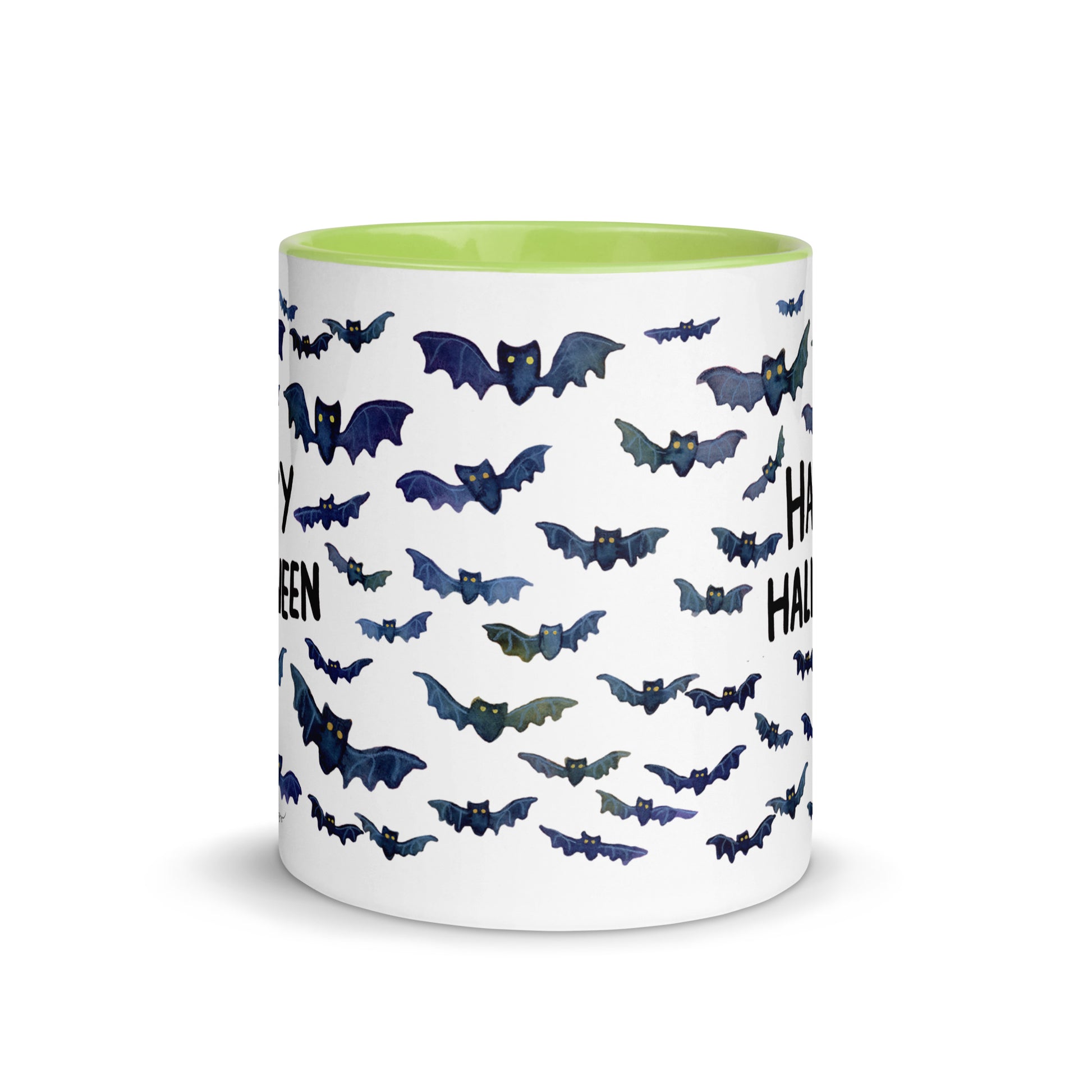 Happy Halloween Bat Mug – A Whimsical Watercolor Delight! 🦇🎃☕ - SANDRAAS
