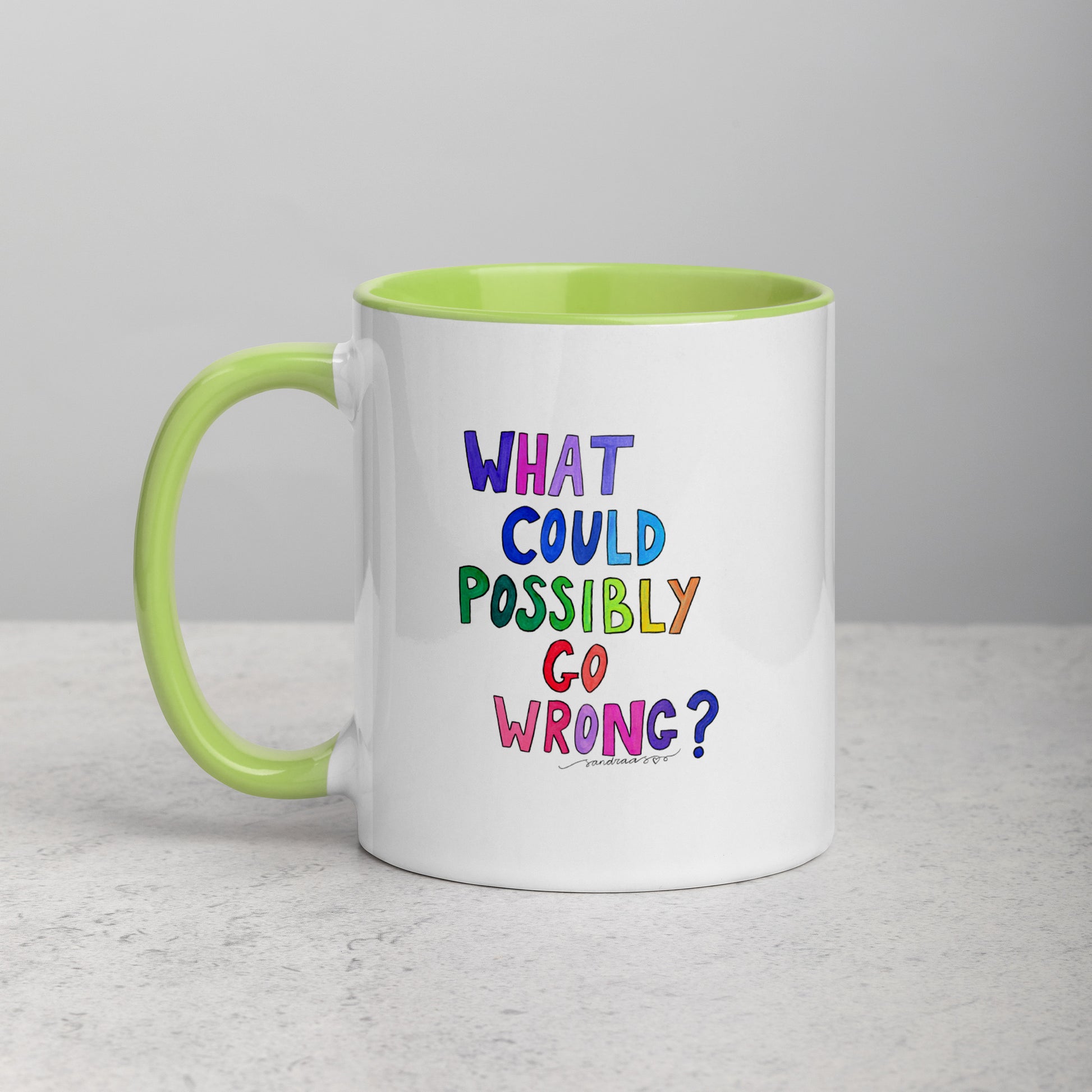 "What Could Possibly Go Wrong?" Mug – The Perfect Cup for Risk - Takers & Coffee Lovers! ☕ - SANDRAAS