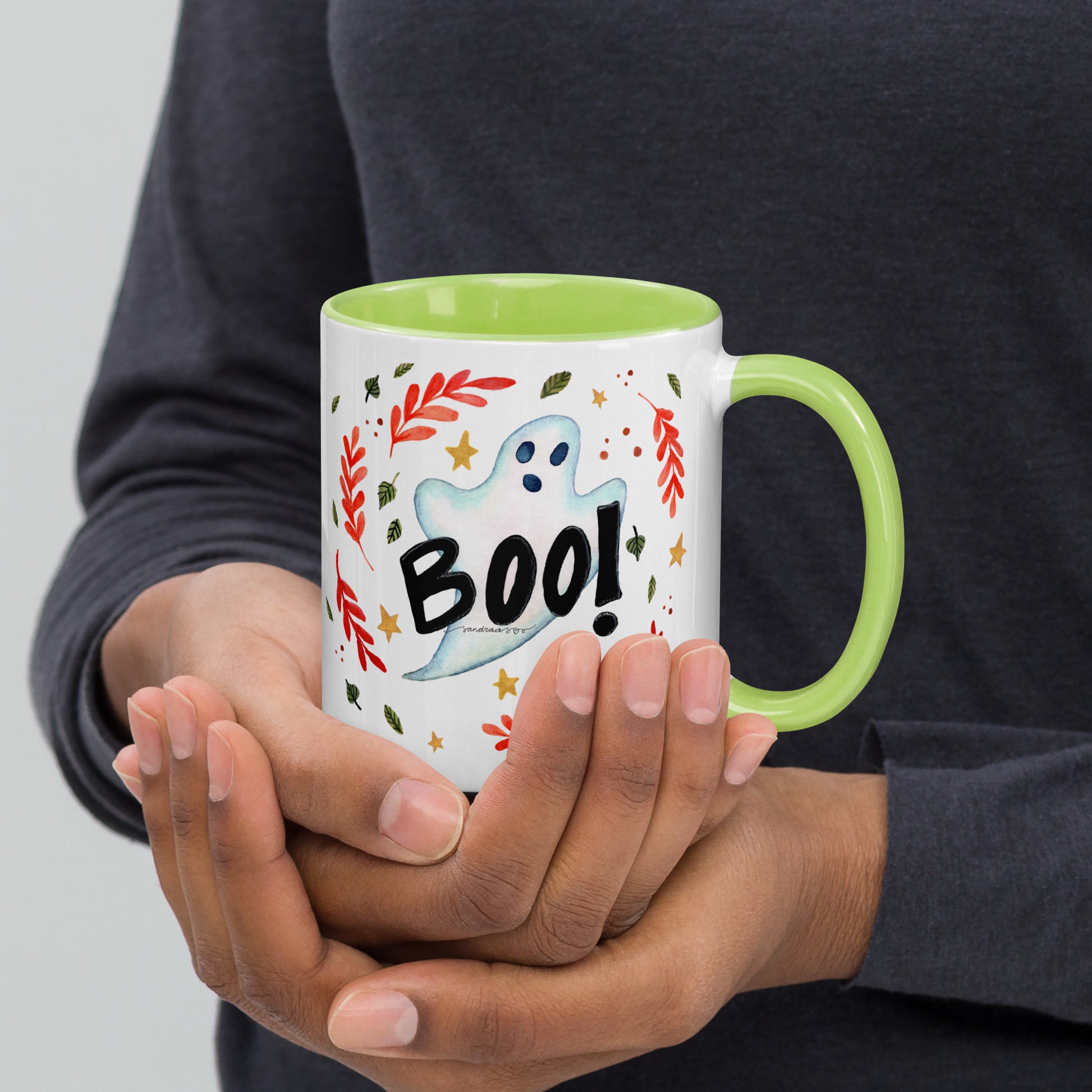Boo! Halloween Ghost Mug – A Whimsical Autumn Delight 👻🍂 - SANDRAAS