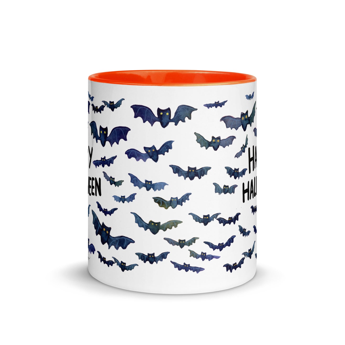 Happy Halloween Bat Mug – A Whimsical Watercolor Delight! 🦇🎃☕ - SANDRAAS