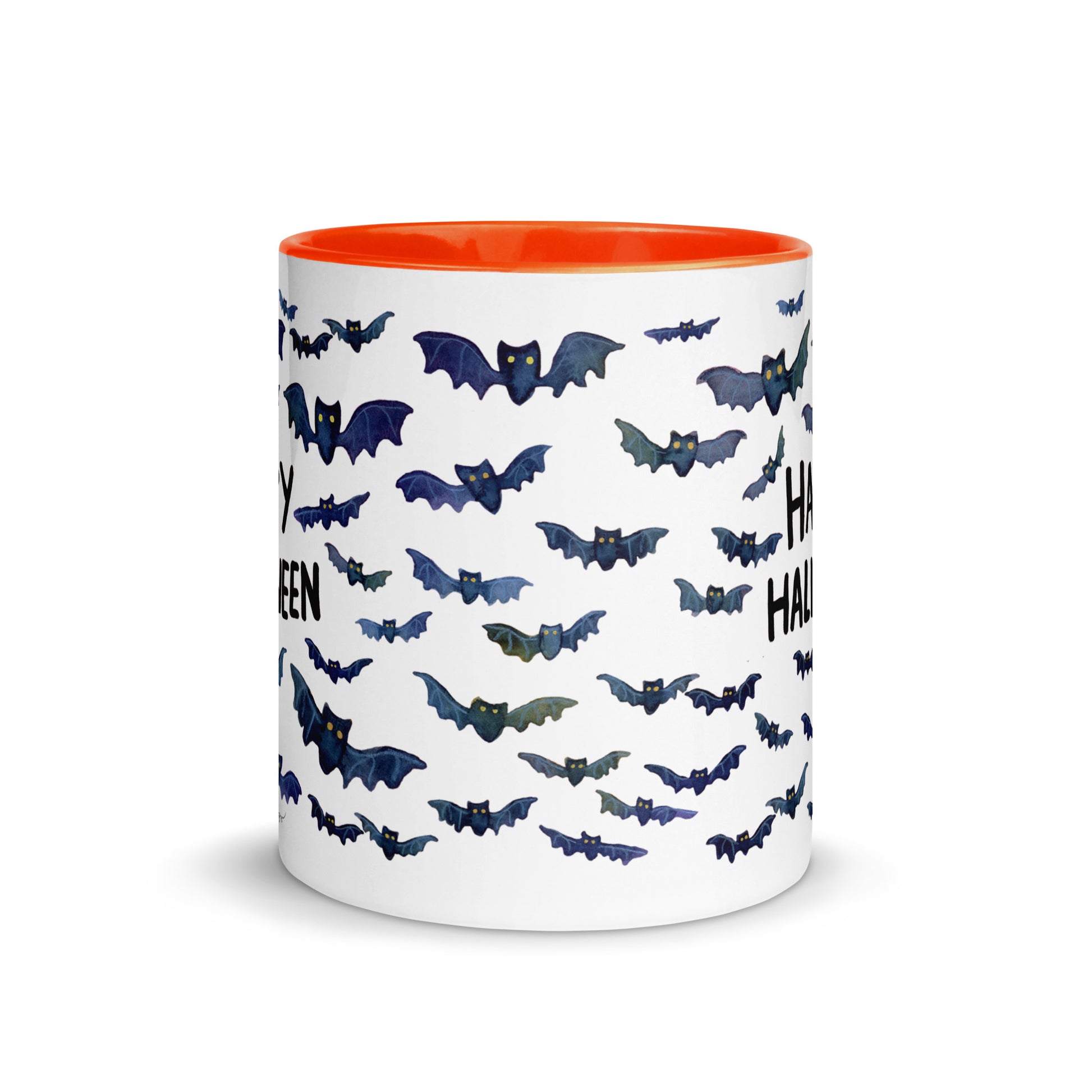 Happy Halloween Bat Mug – A Whimsical Watercolor Delight! 🦇🎃☕ - SANDRAAS