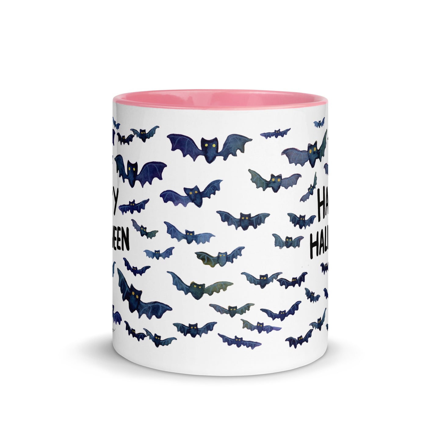 Happy Halloween Bat Mug – A Whimsical Watercolor Delight! 🦇🎃☕ - SANDRAAS