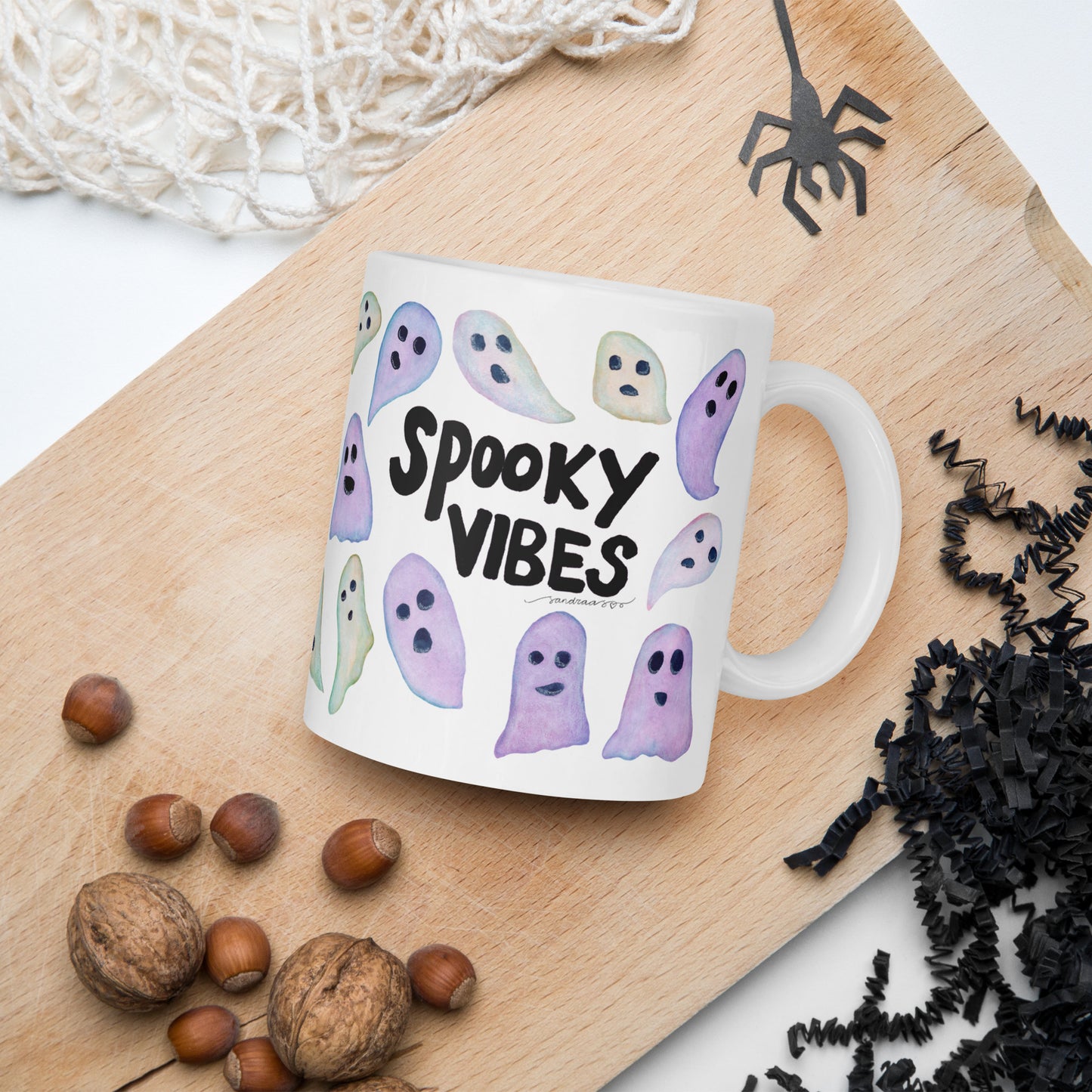 Spooky Vibes Halloween Mug – Ghostly Cute & Perfectly Cozy! 🎃👻 - SANDRAAS