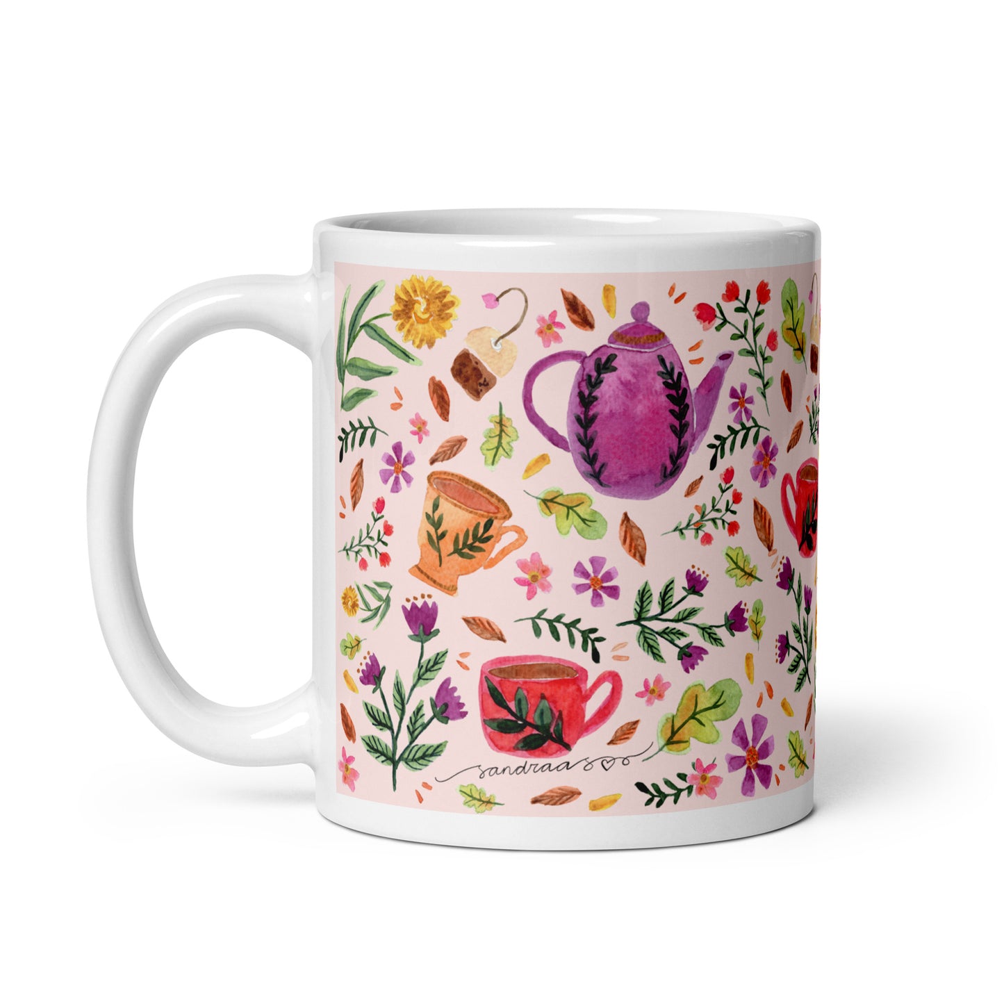 Cozy Autumn Pink Mug – Sip in Soft Autumn Hues 🍂☕ - SANDRAAS