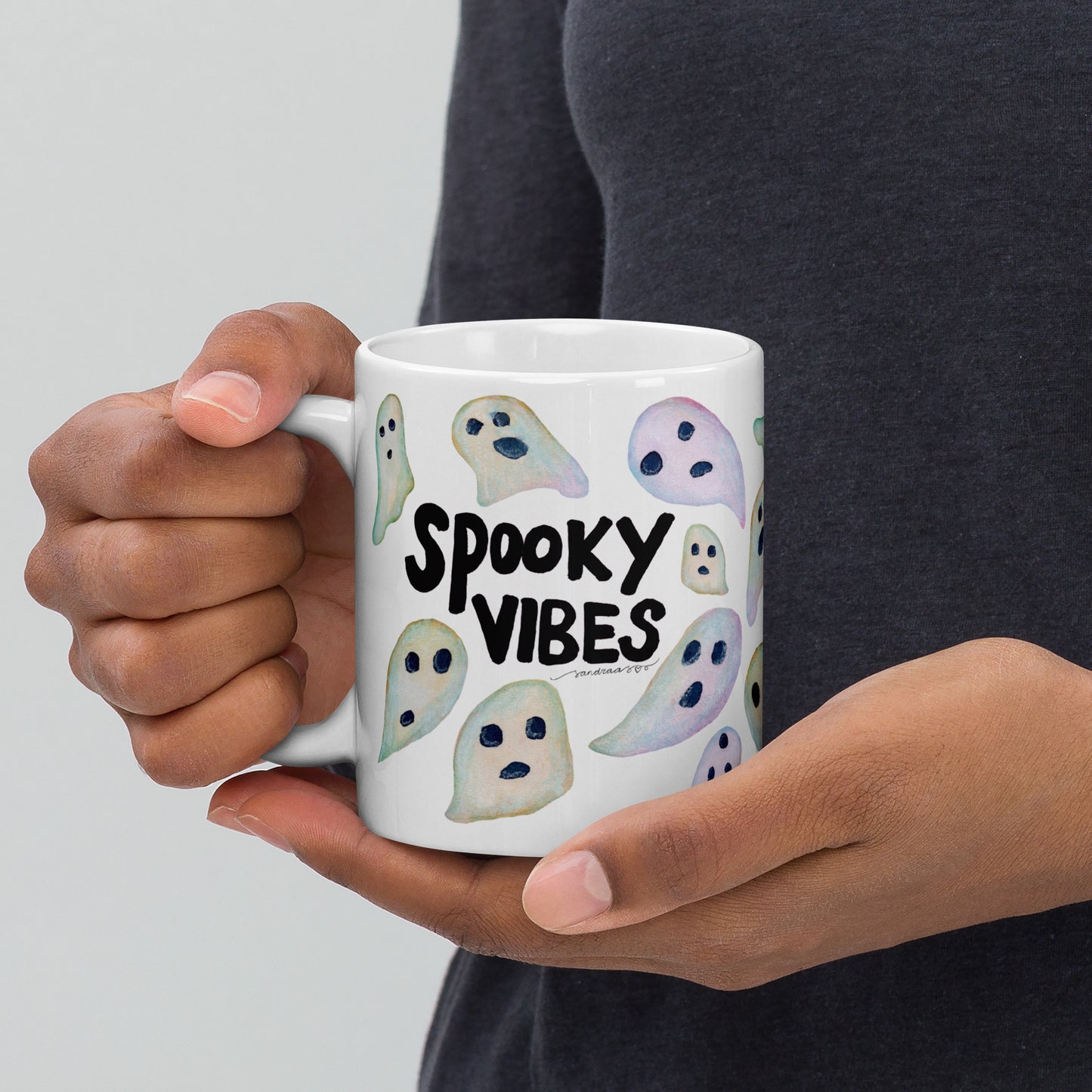 Spooky Vibes Halloween Mug – Ghostly Cute & Perfectly Cozy! 🎃👻 - SANDRAAS