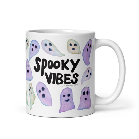 Spooky Vibes Halloween Mug – Ghostly Cute & Perfectly Cozy! 🎃👻 - SANDRAAS
