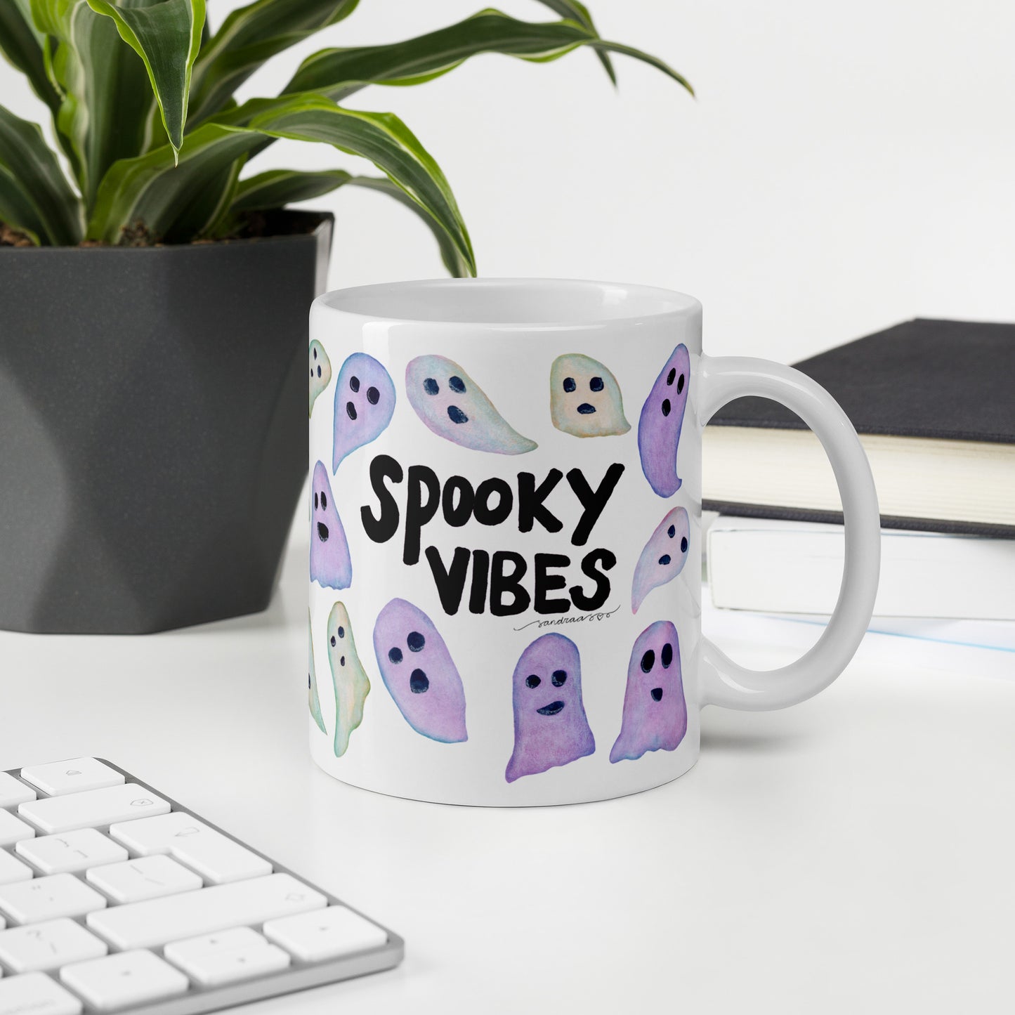 Spooky Vibes Halloween Mug – Ghostly Cute & Perfectly Cozy! 🎃👻 - SANDRAAS
