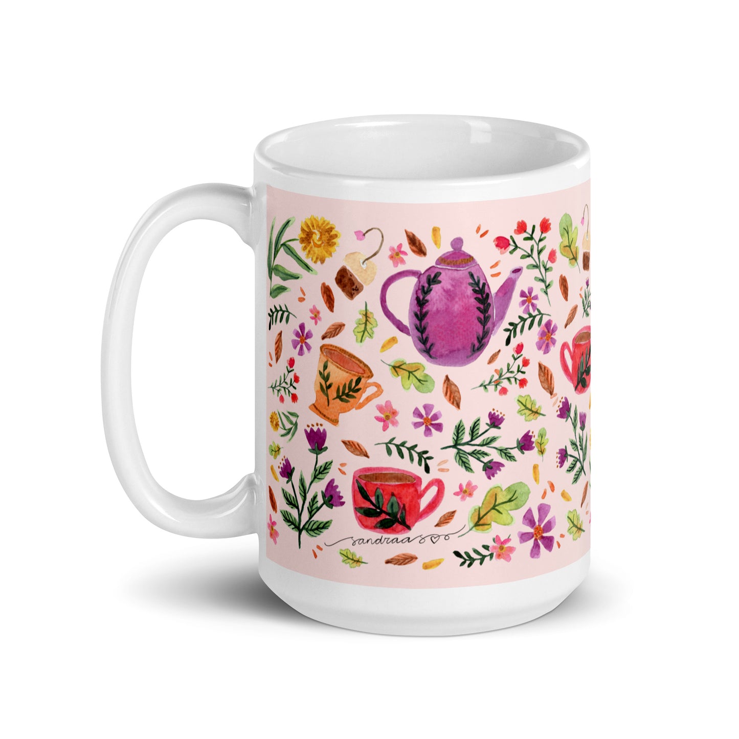Cozy Autumn Pink Mug – Sip in Soft Autumn Hues 🍂☕ - SANDRAAS