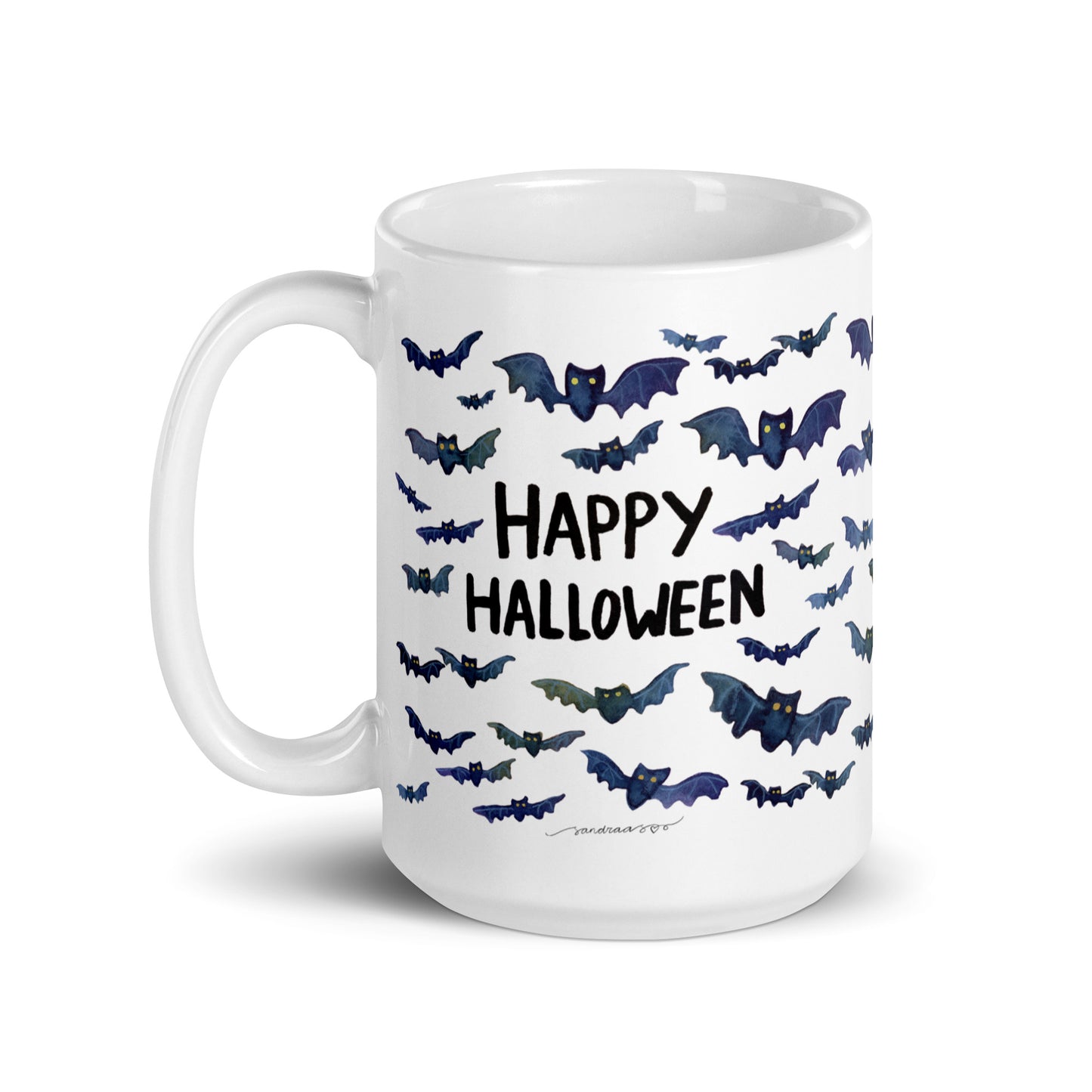 Happy Halloween Bat Mug – Spooky, Cute & Perfect for Fall! 🎃🦇 - SANDRAAS