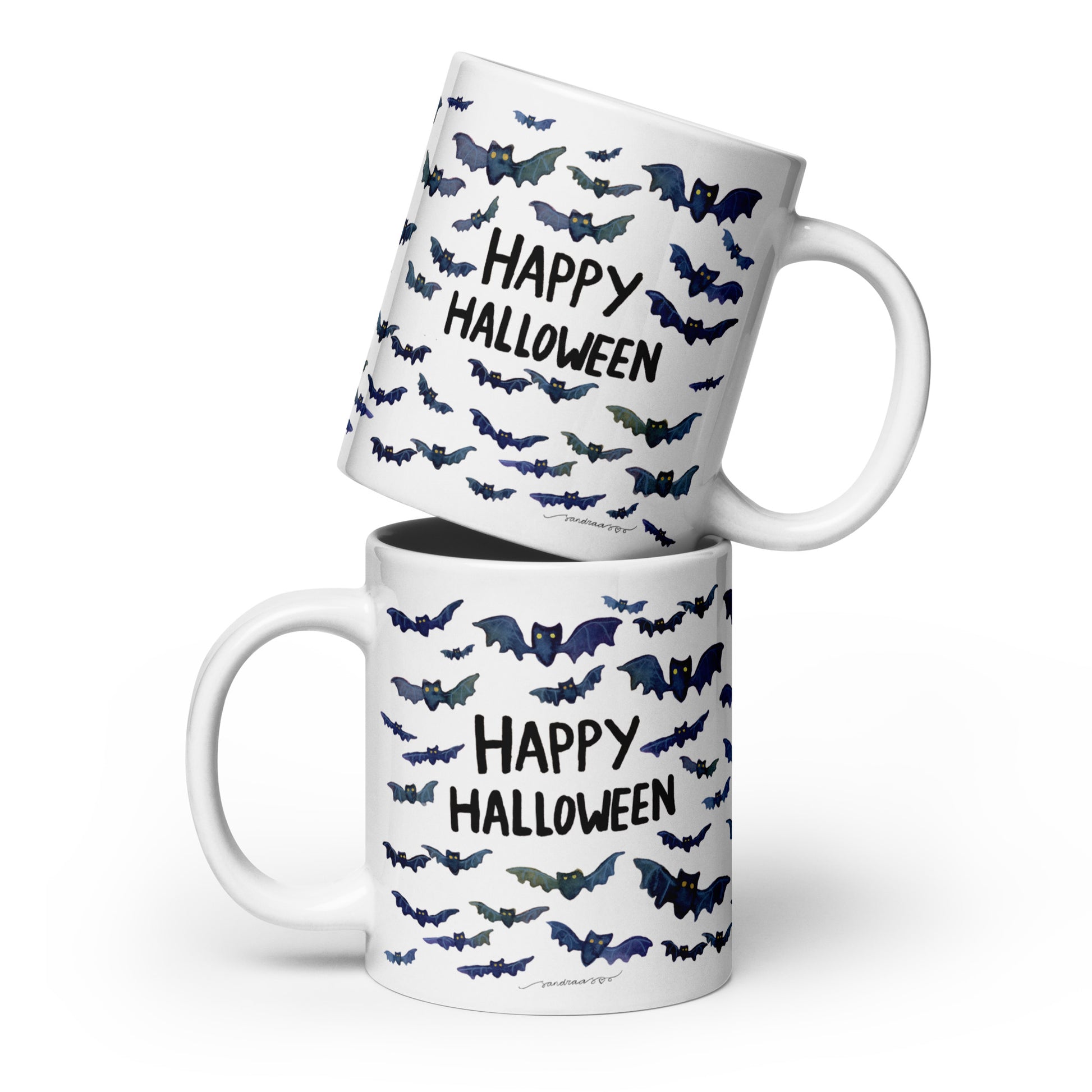 Happy Halloween Bat Mug – Spooky, Cute & Perfect for Fall! 🎃🦇 - SANDRAAS
