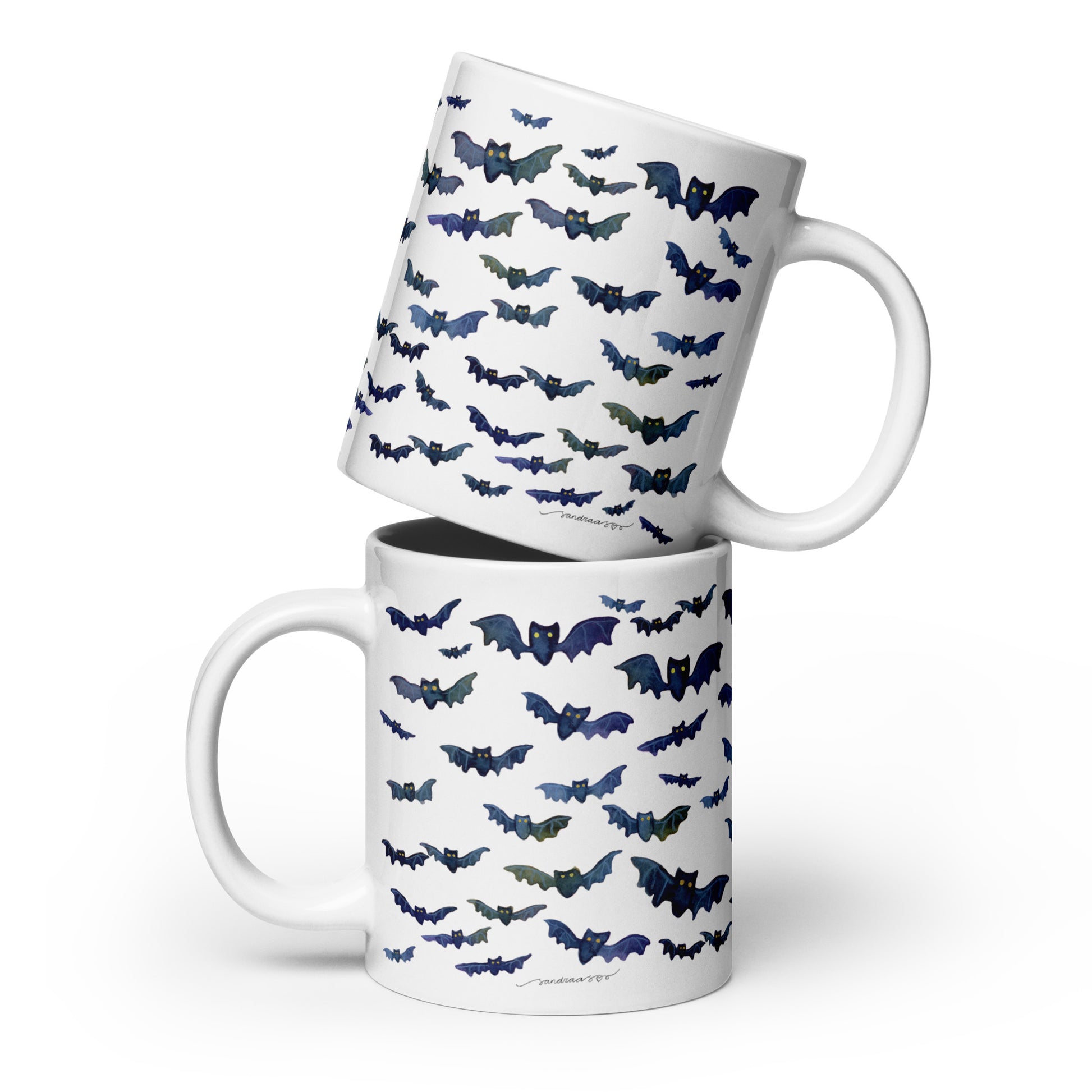 Halloween Bats Mug – Spooky & Cute! 🦇🎃 - SANDRAAS