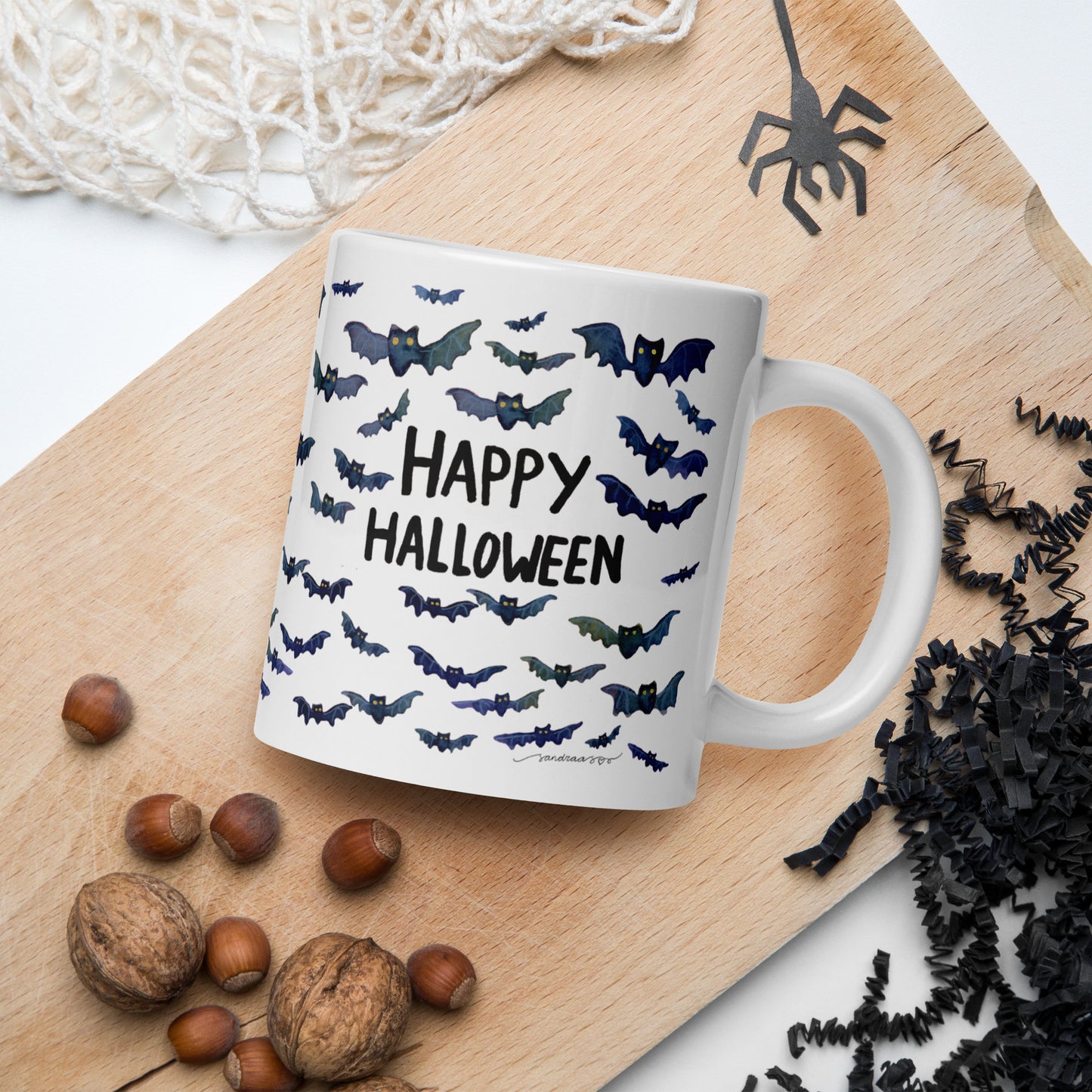 Happy Halloween Bat Mug – Spooky, Cute & Perfect for Fall! 🎃🦇 - SANDRAAS