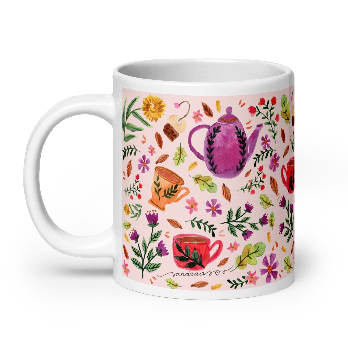 Cozy Autumn Pink Mug – Sip in Soft Autumn Hues 🍂☕ - SANDRAAS