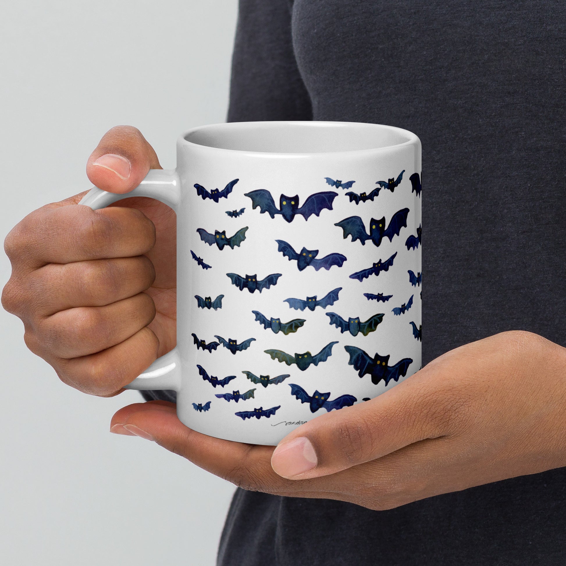 Halloween Bats Mug – Spooky & Cute! 🦇🎃 - SANDRAAS