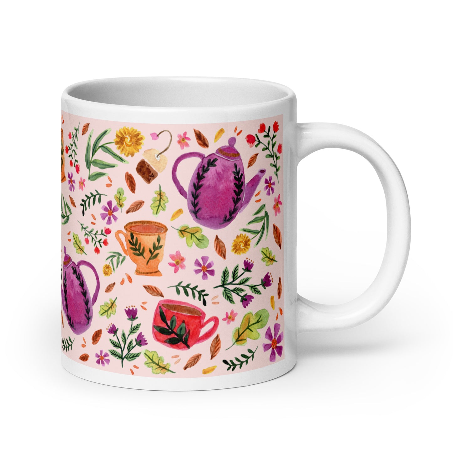 Cozy Autumn Pink Mug – Sip in Soft Autumn Hues 🍂☕ - SANDRAAS