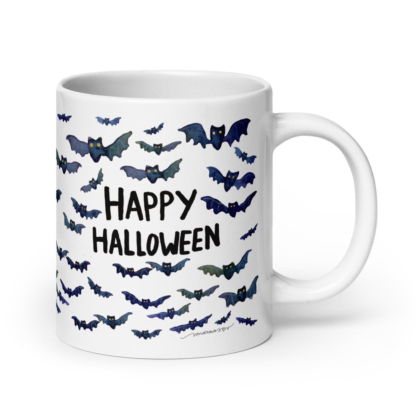 Happy Halloween Bat Mug – Spooky, Cute & Perfect for Fall! 🎃🦇 - SANDRAAS