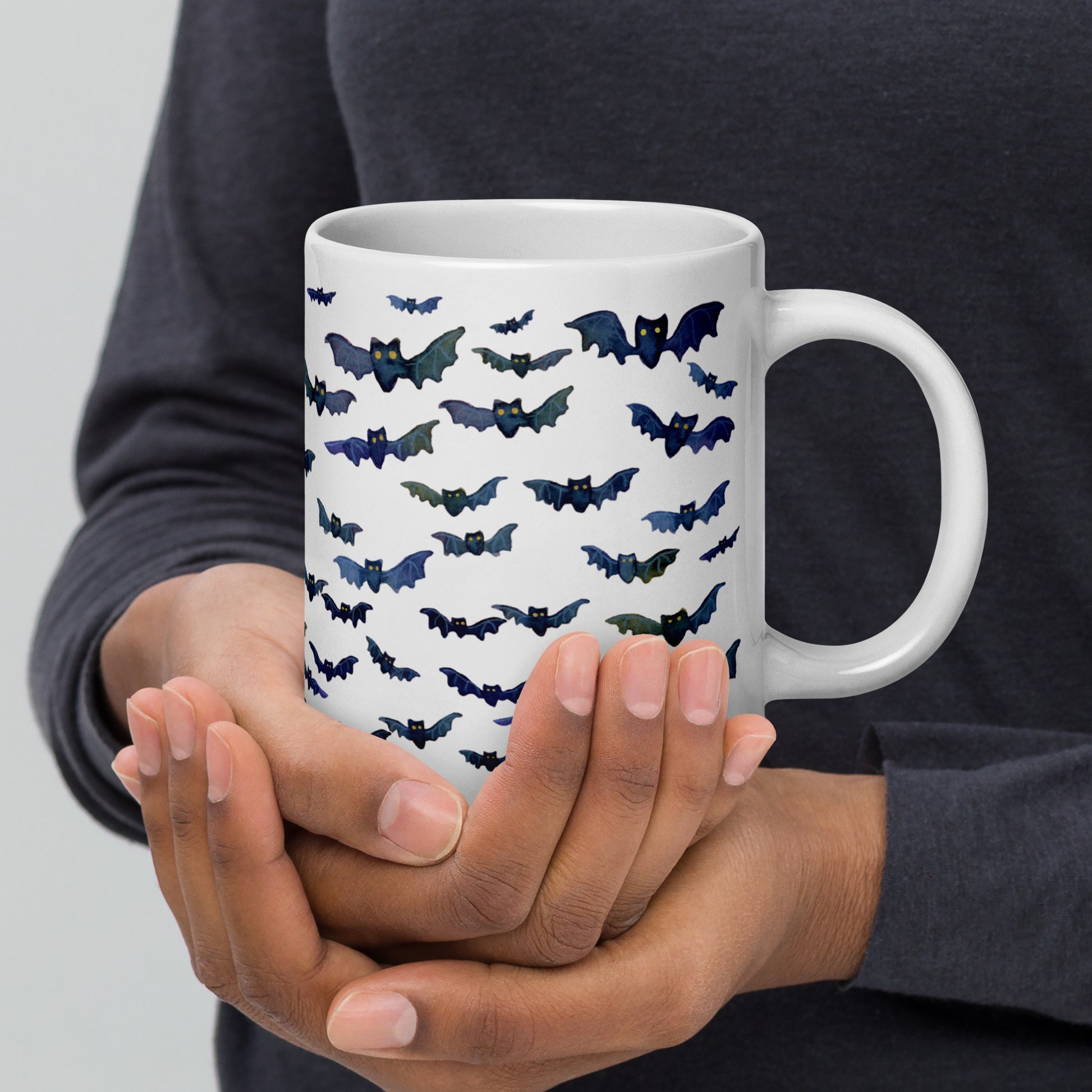 Halloween Bats Mug – Spooky & Cute! 🦇🎃 - SANDRAAS