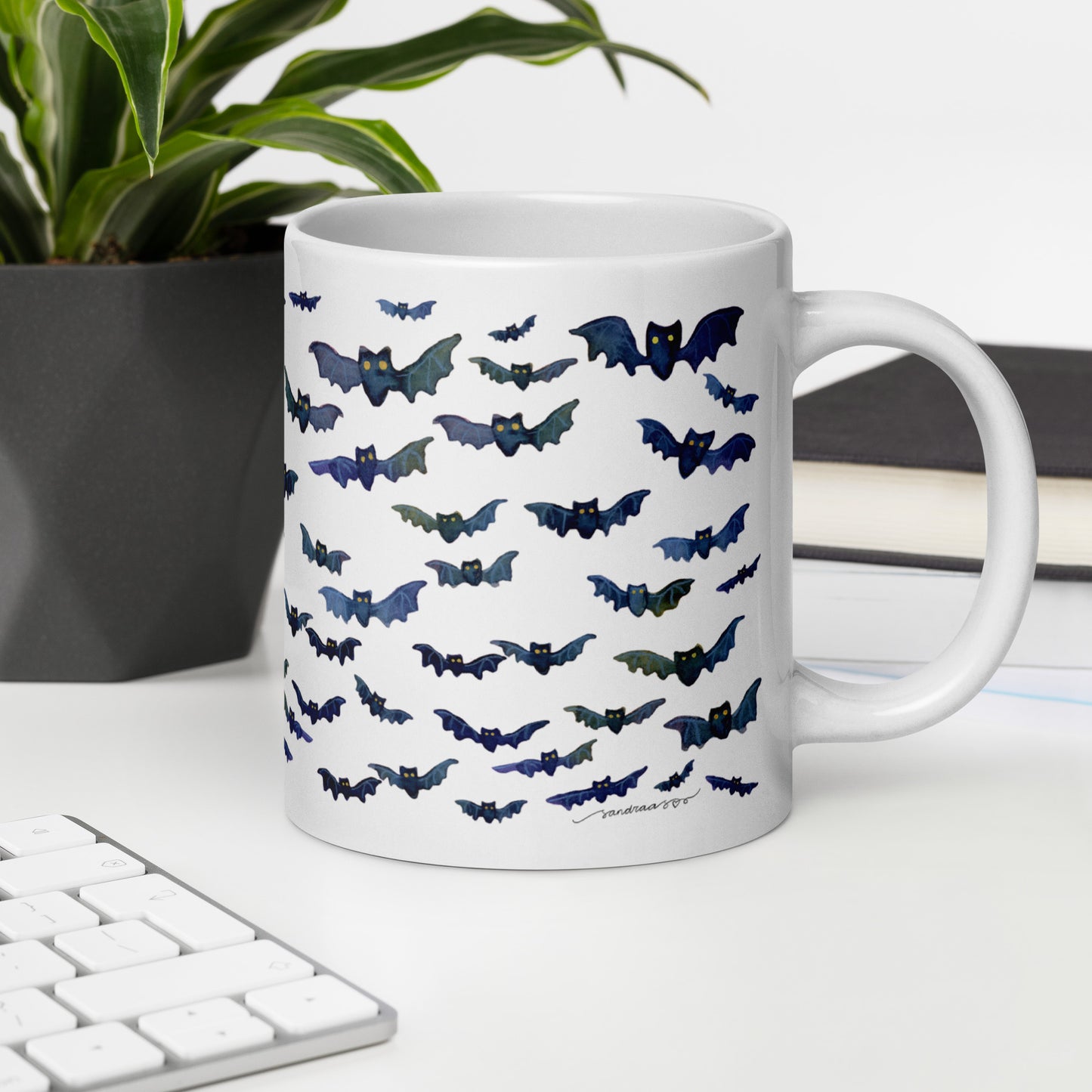 Halloween Bats Mug – Spooky & Cute! 🦇🎃 - SANDRAAS