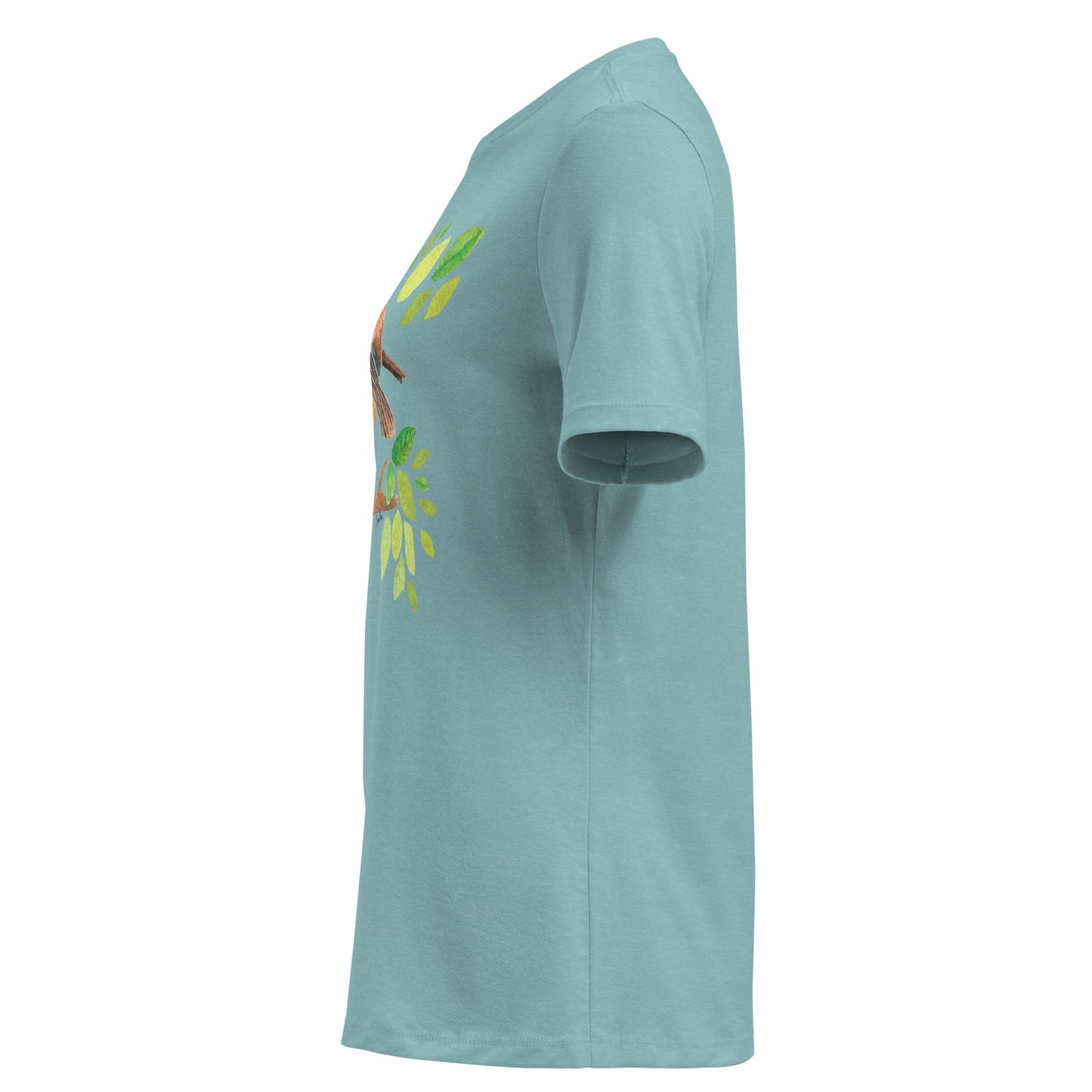 Women’s Relaxed T-Shirt – Watercolor Robin 🐦 | Nature - Inspired Bird Illustration Tee - SANDRAAS