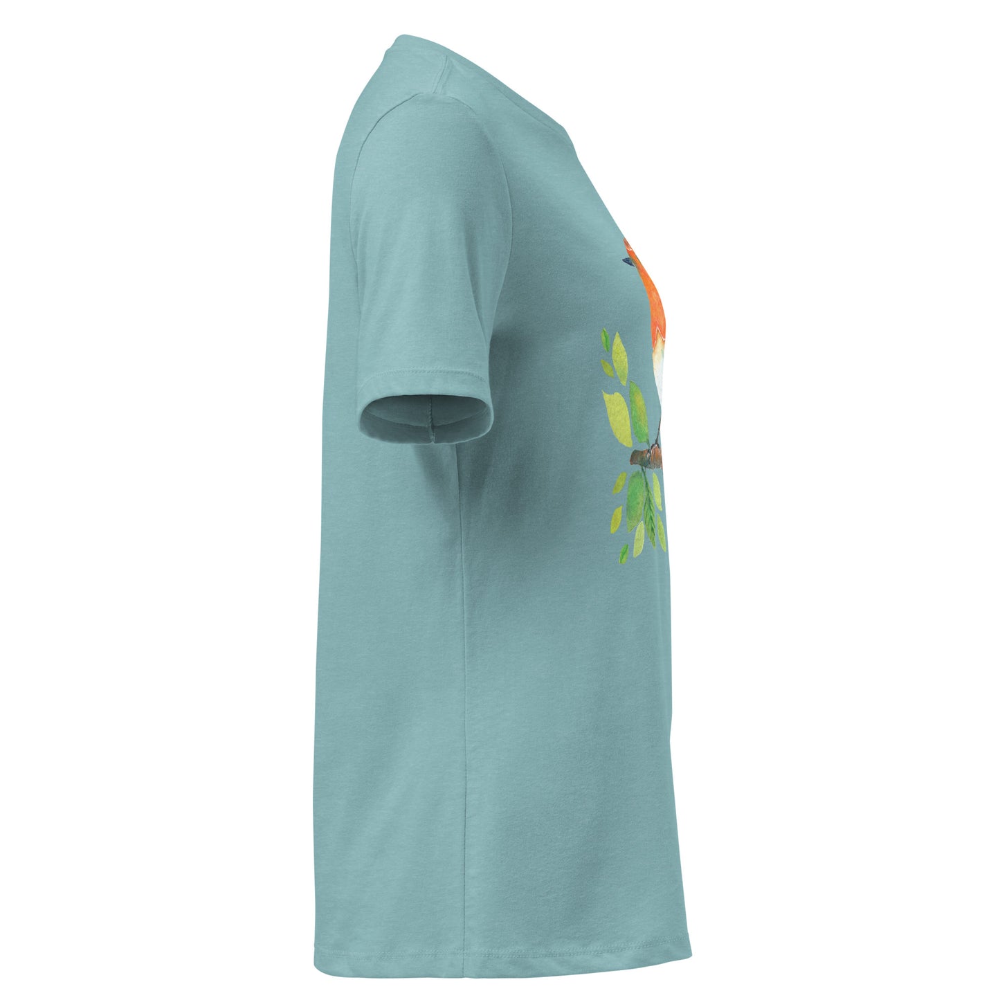 Women’s Relaxed T-Shirt – Watercolor Robin 🐦 | Nature - Inspired Bird Illustration Tee - SANDRAAS