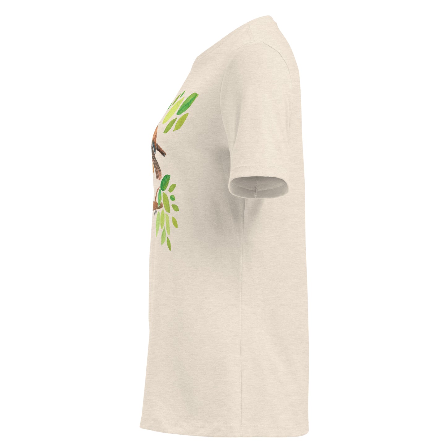 Women’s Relaxed T-Shirt – Watercolor Robin 🐦 | Nature - Inspired Bird Illustration Tee - SANDRAAS