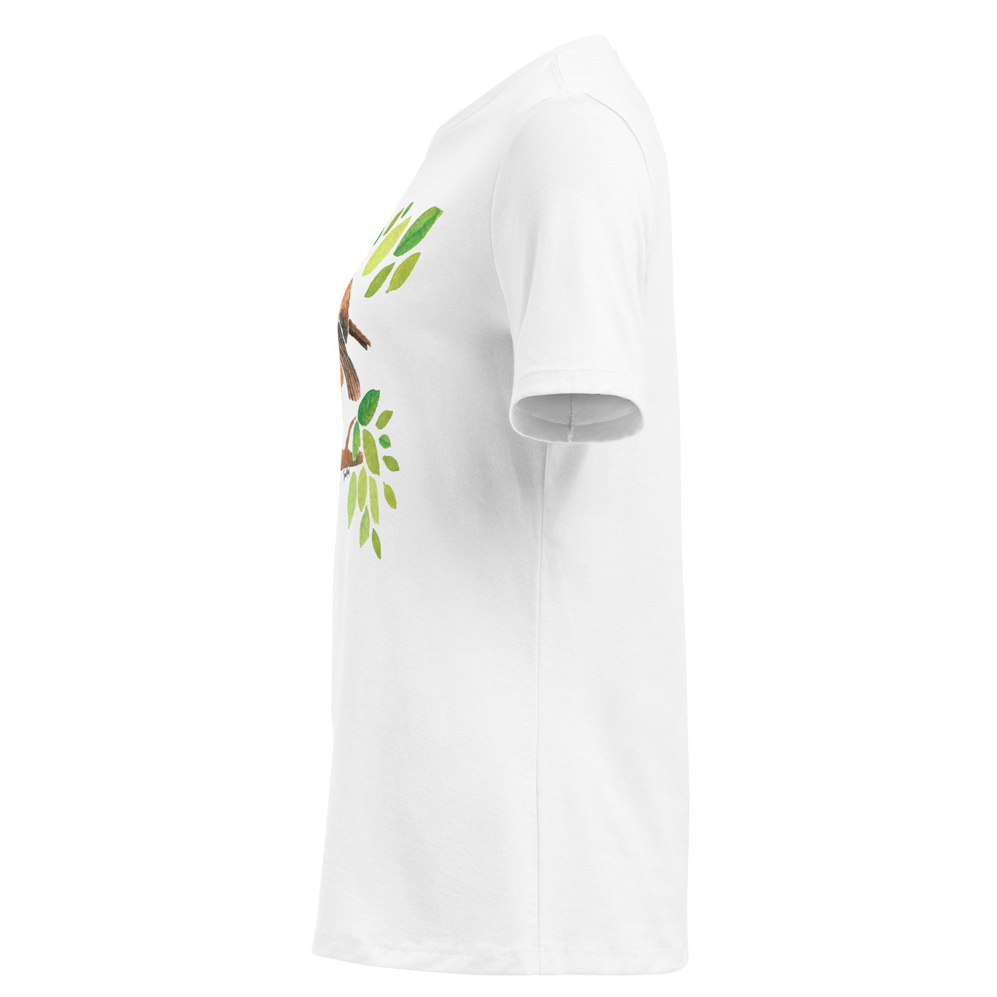 Women’s Relaxed T-Shirt – Watercolor Robin 🐦 | Nature - Inspired Bird Illustration Tee - SANDRAAS