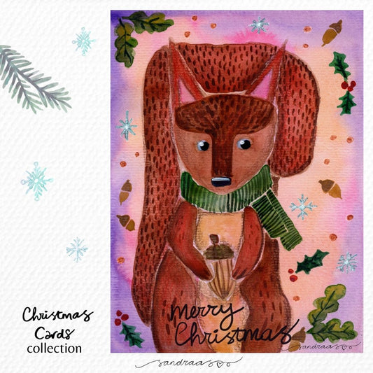 Christmas card - Squirrel