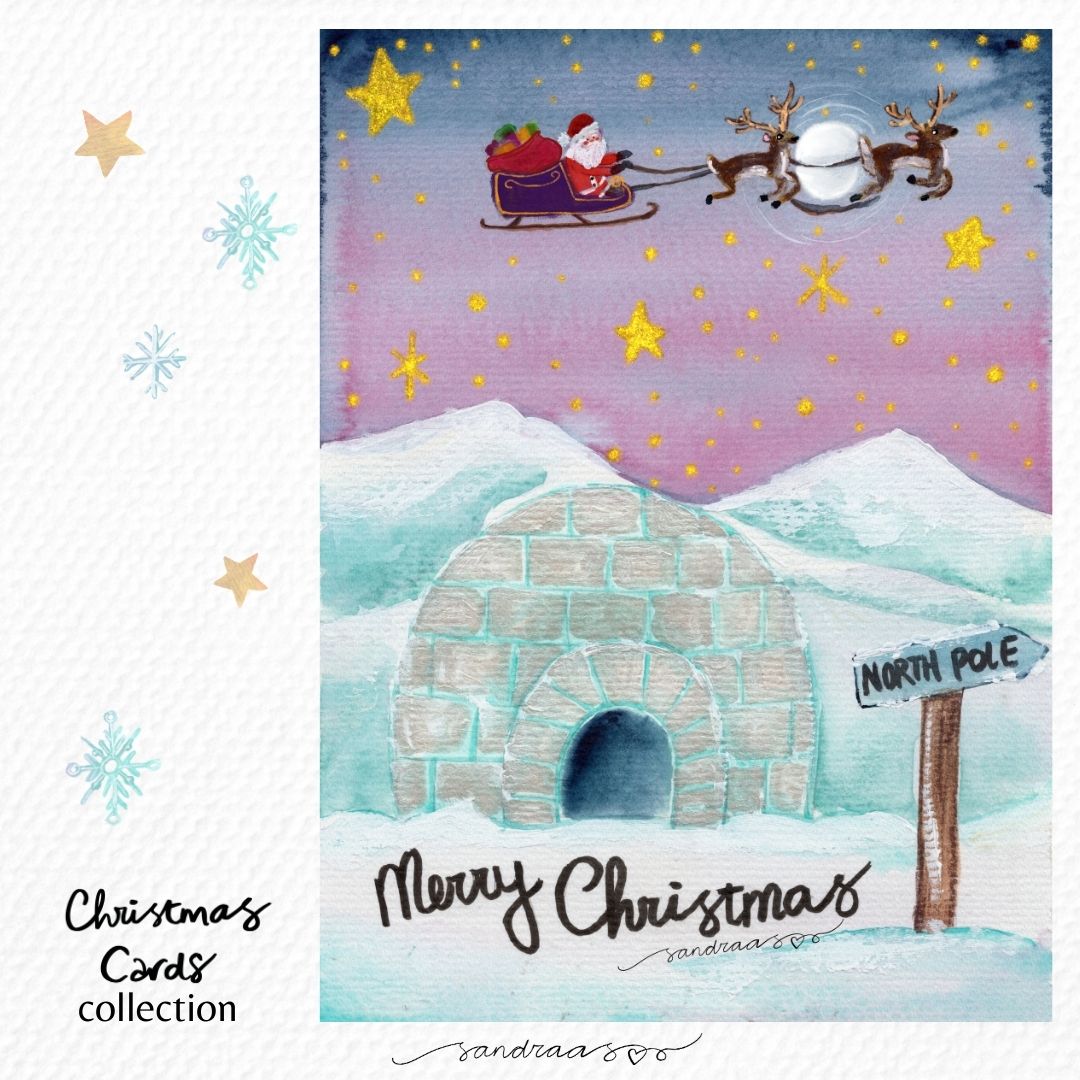 Christmas card - North Pole Santa