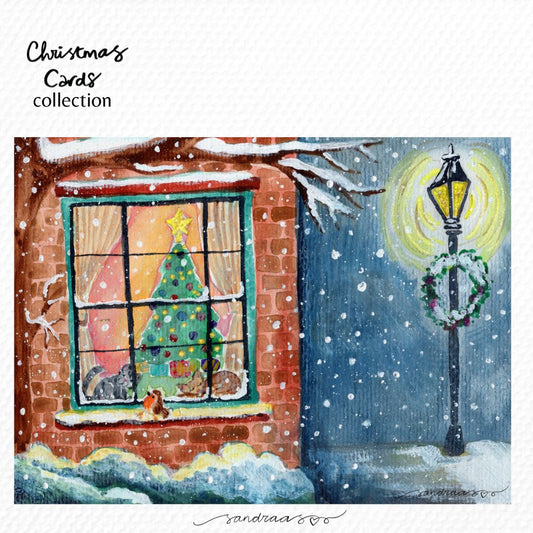 Christmas card - Cozy Christmas Winter Scene