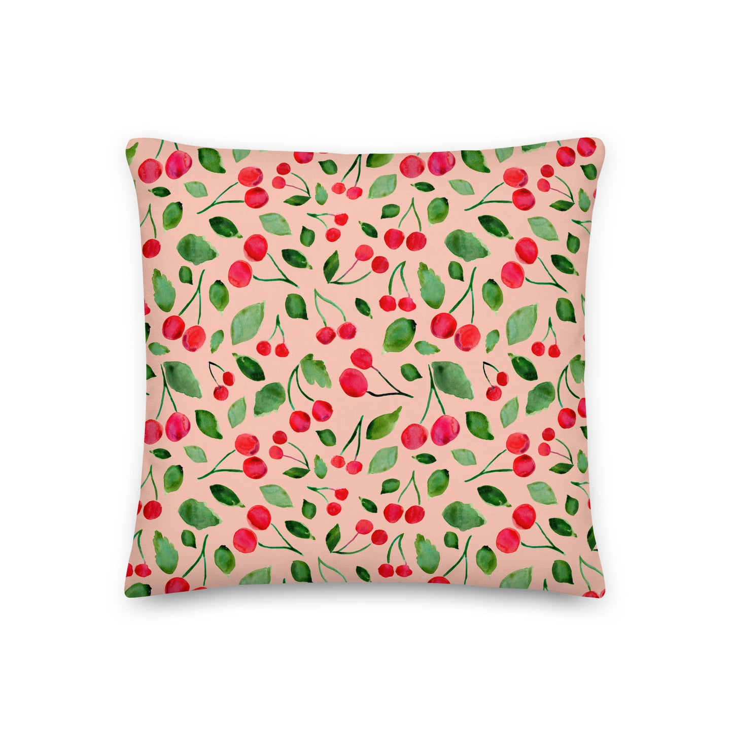 Premium Pillow - Pink Cherries