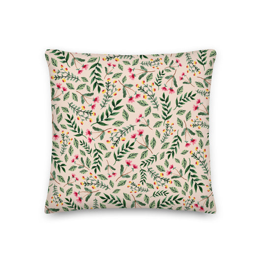 Premium Pillow - Cream Autumn Florals