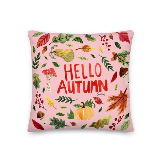 Premium Pillow - Hello Autumn - Pink