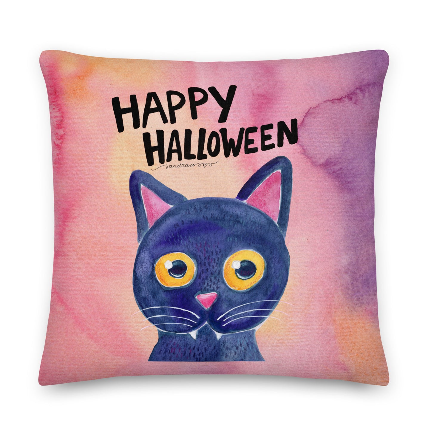 Premium Pillow - Halloween Black Cat