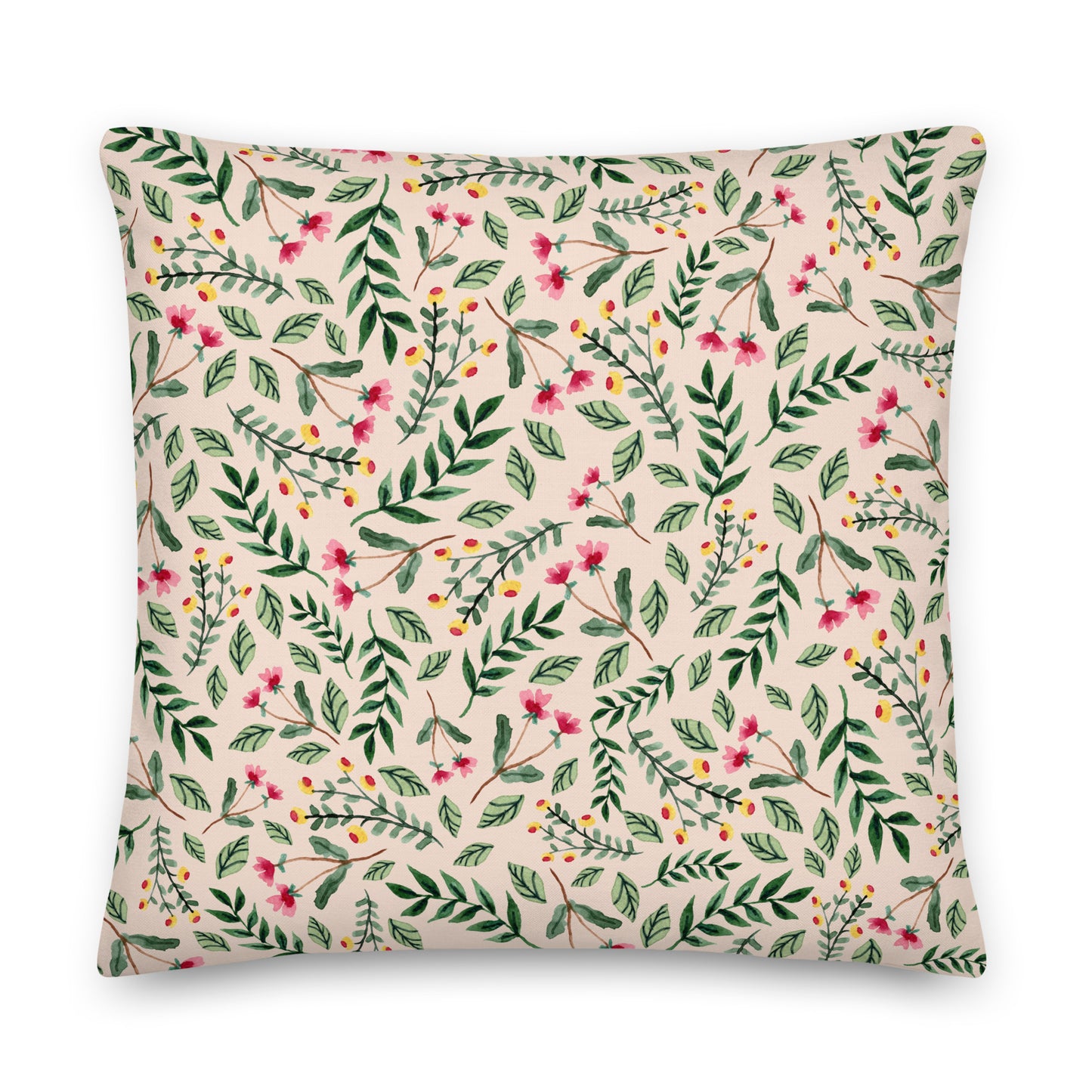 Premium Pillow - Cream Autumn Florals