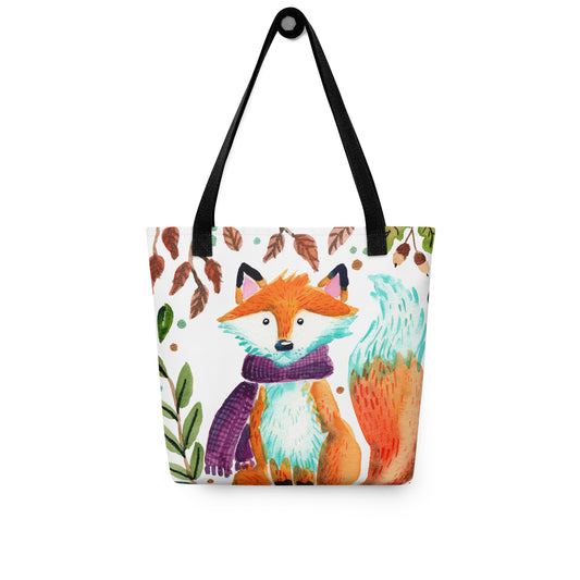 Tote bag - Cozy Fox Autumn Scene