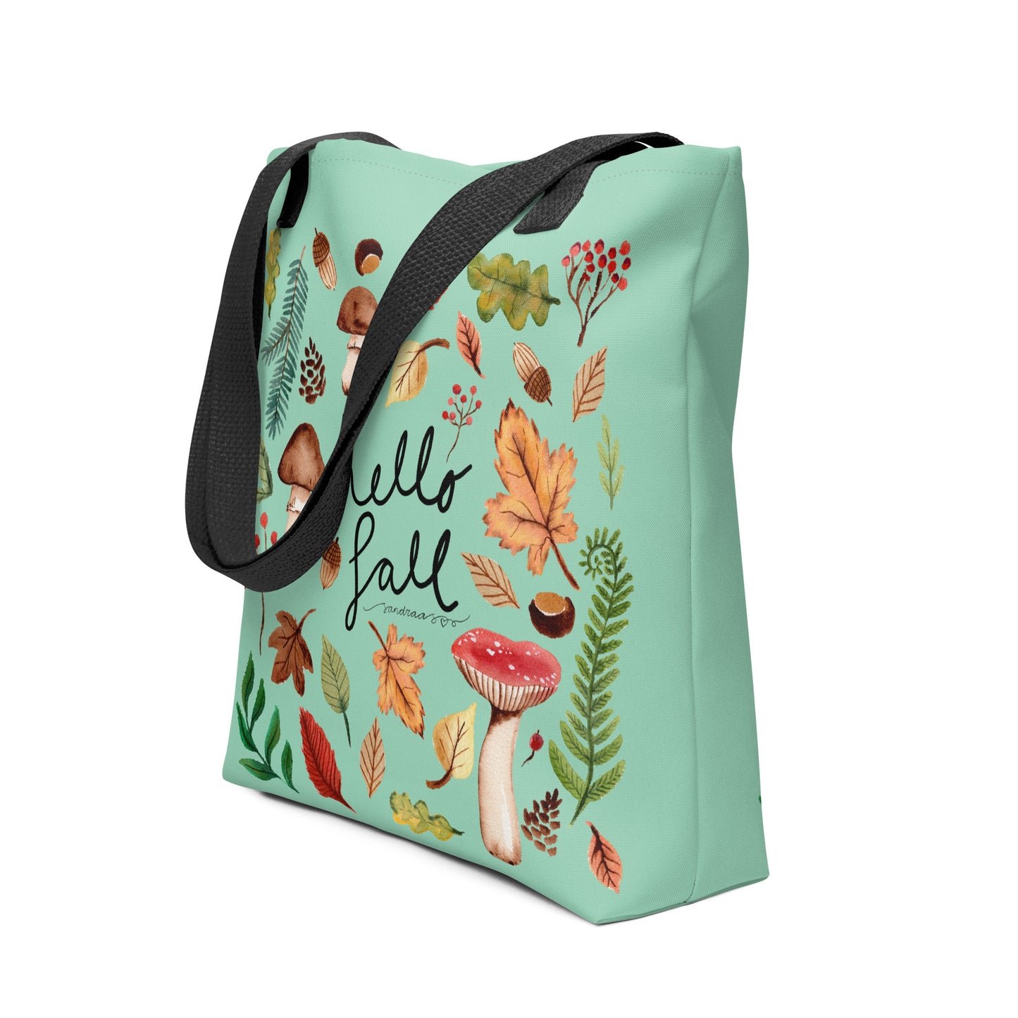 Tote bag - Hello Fall - Green