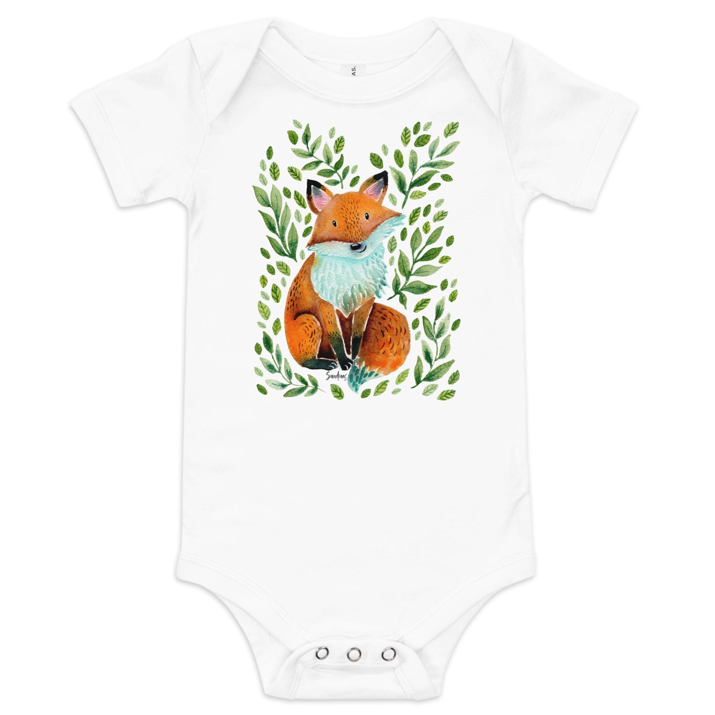 Baby short sleeve one piece - Cute Fox