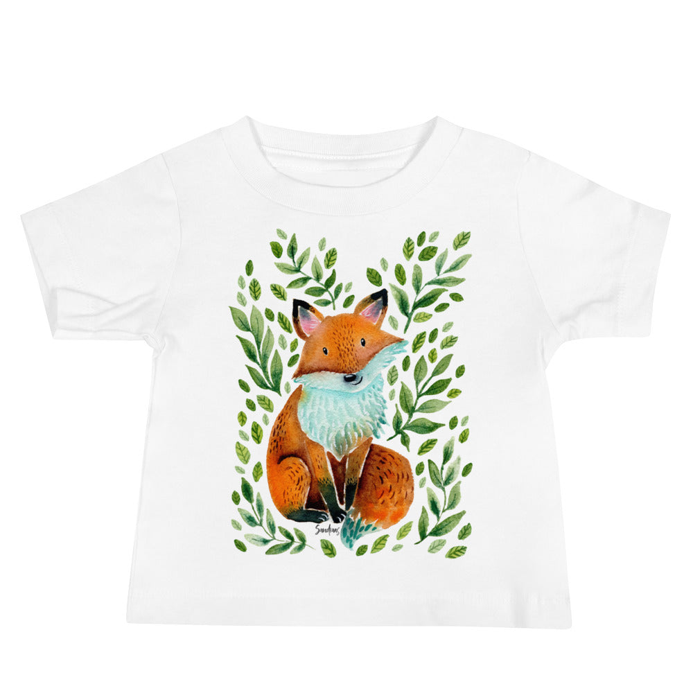 Baby Jersey Short Sleeve Tee - Cute Fox