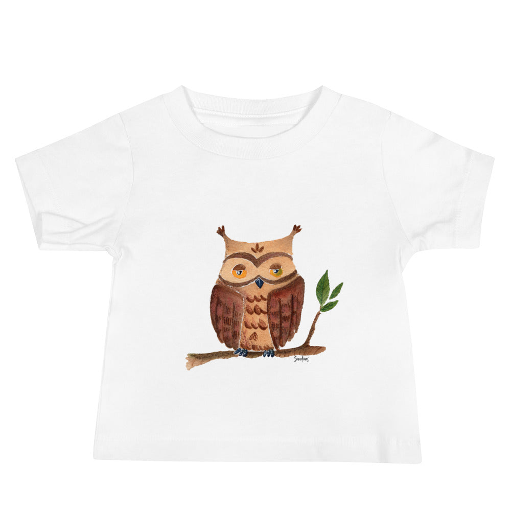 Baby Jersey Short Sleeve Tee - Owl