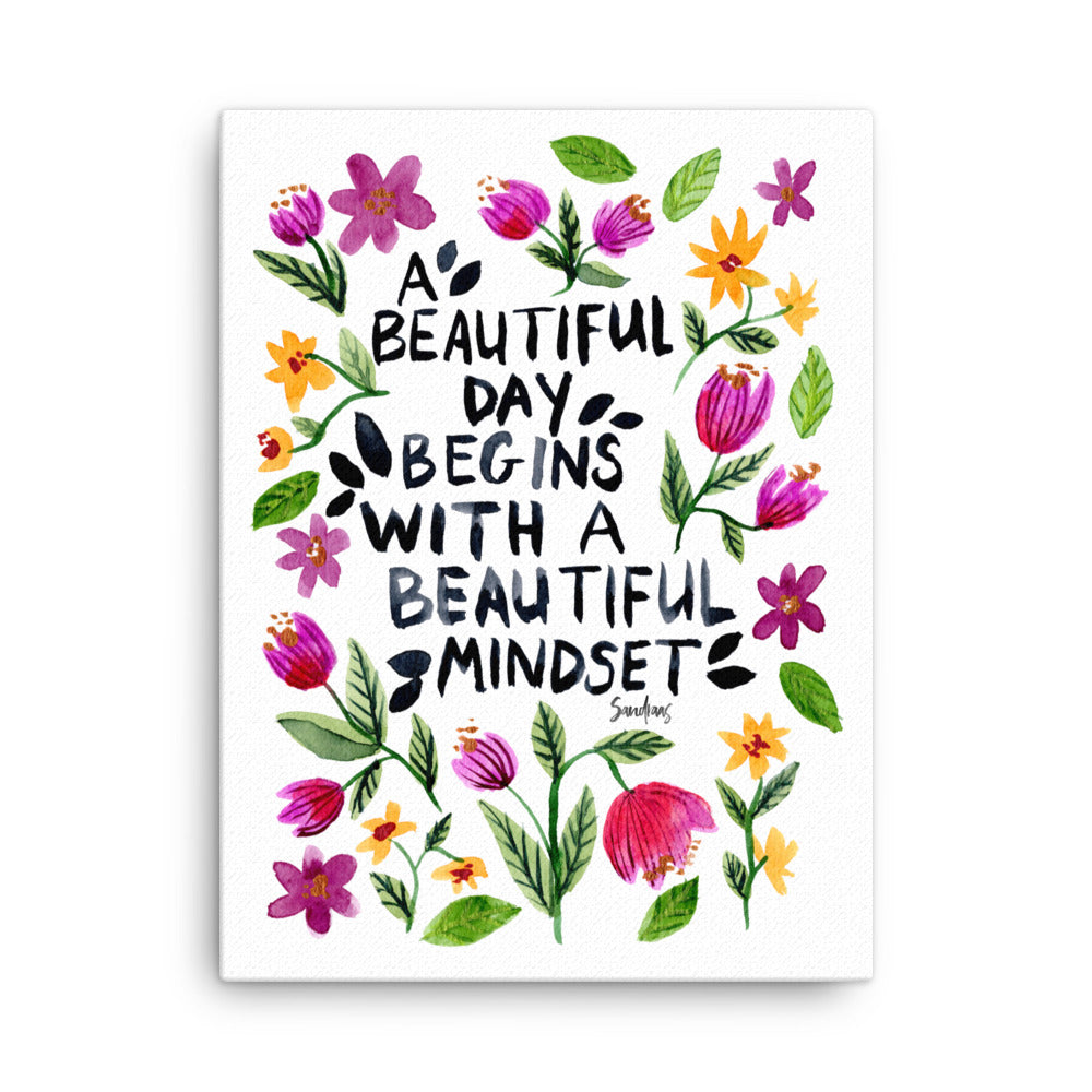 Canvas - A beautiful day... - Inspirational Quote
