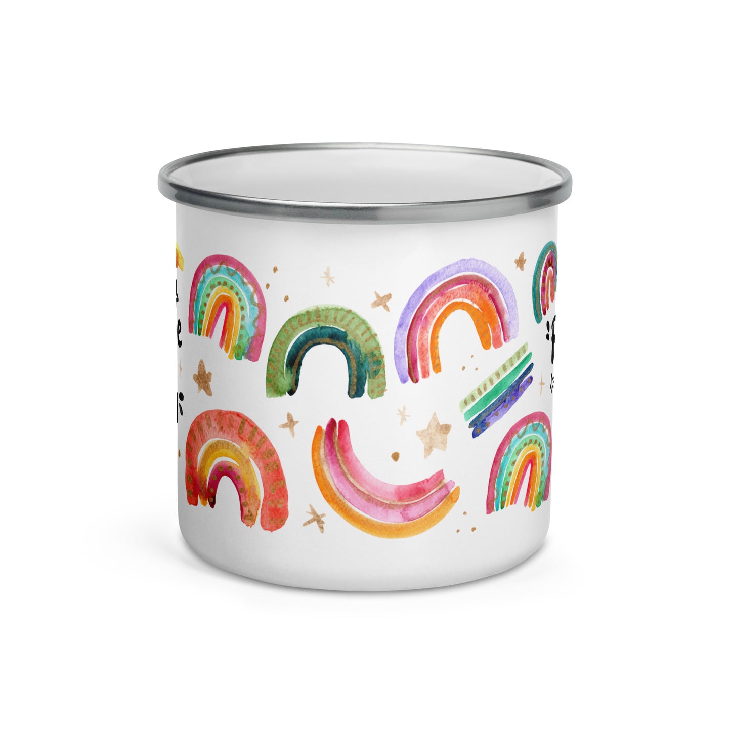 🌈✨ Positive Vibes Only – Enamel Mug ✨🌈 - SANDRAAS
