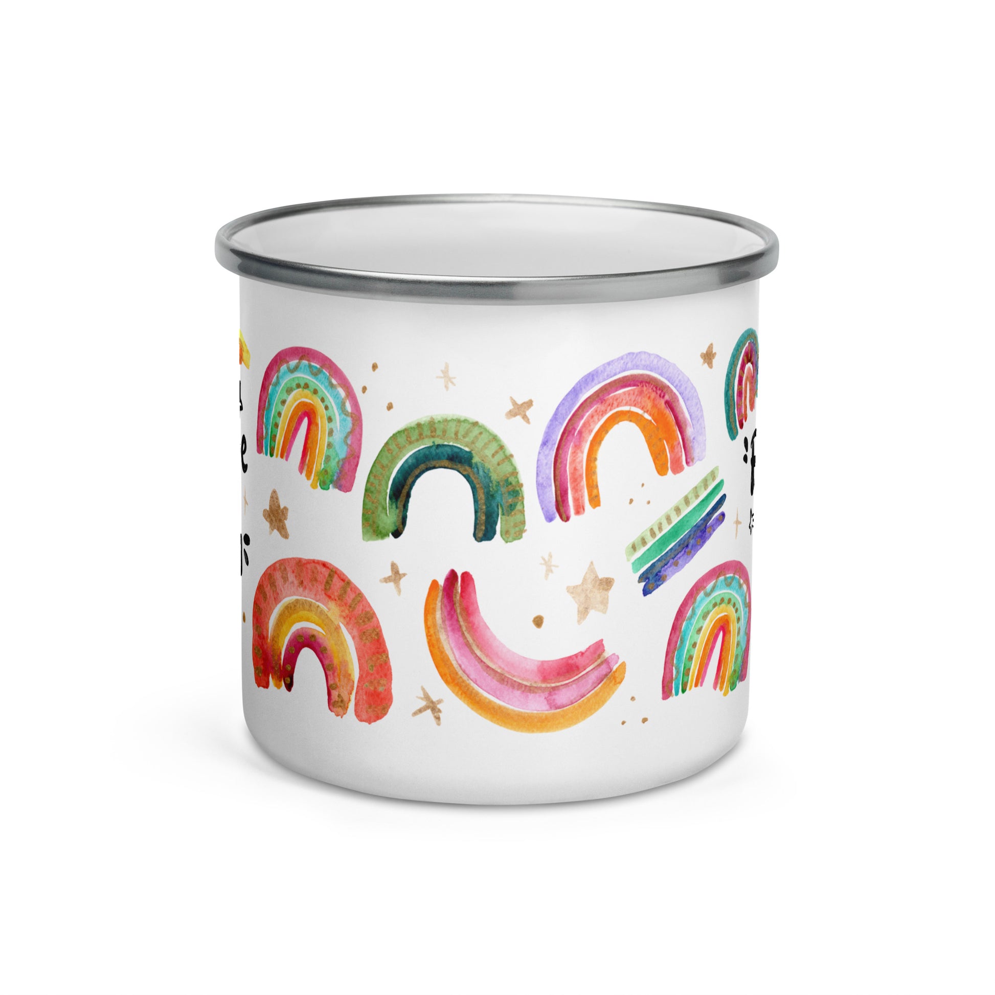 🌈✨ Positive Vibes Only – Enamel Mug ✨🌈 - SANDRAAS